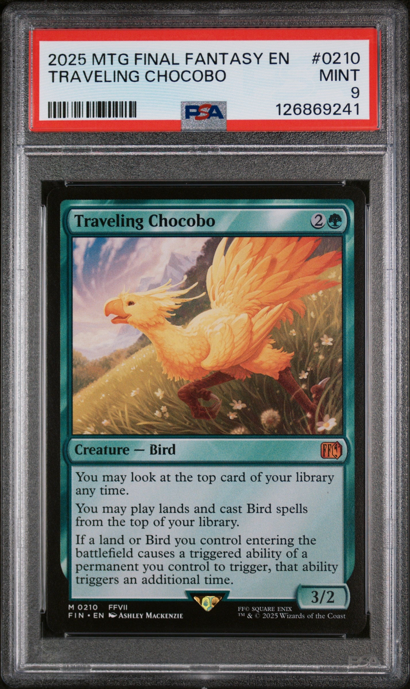 2025 Magic the Gathering Final Fantasy Traveling Chocobo #0210 PSA 9
