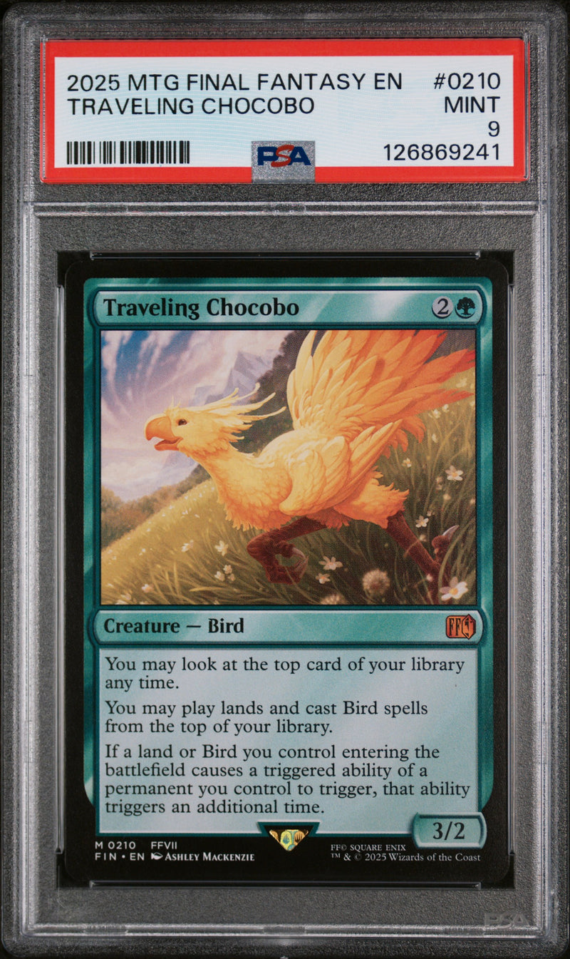 2025 Final Fantasy English Traveling Chocobo #210 PSA 9