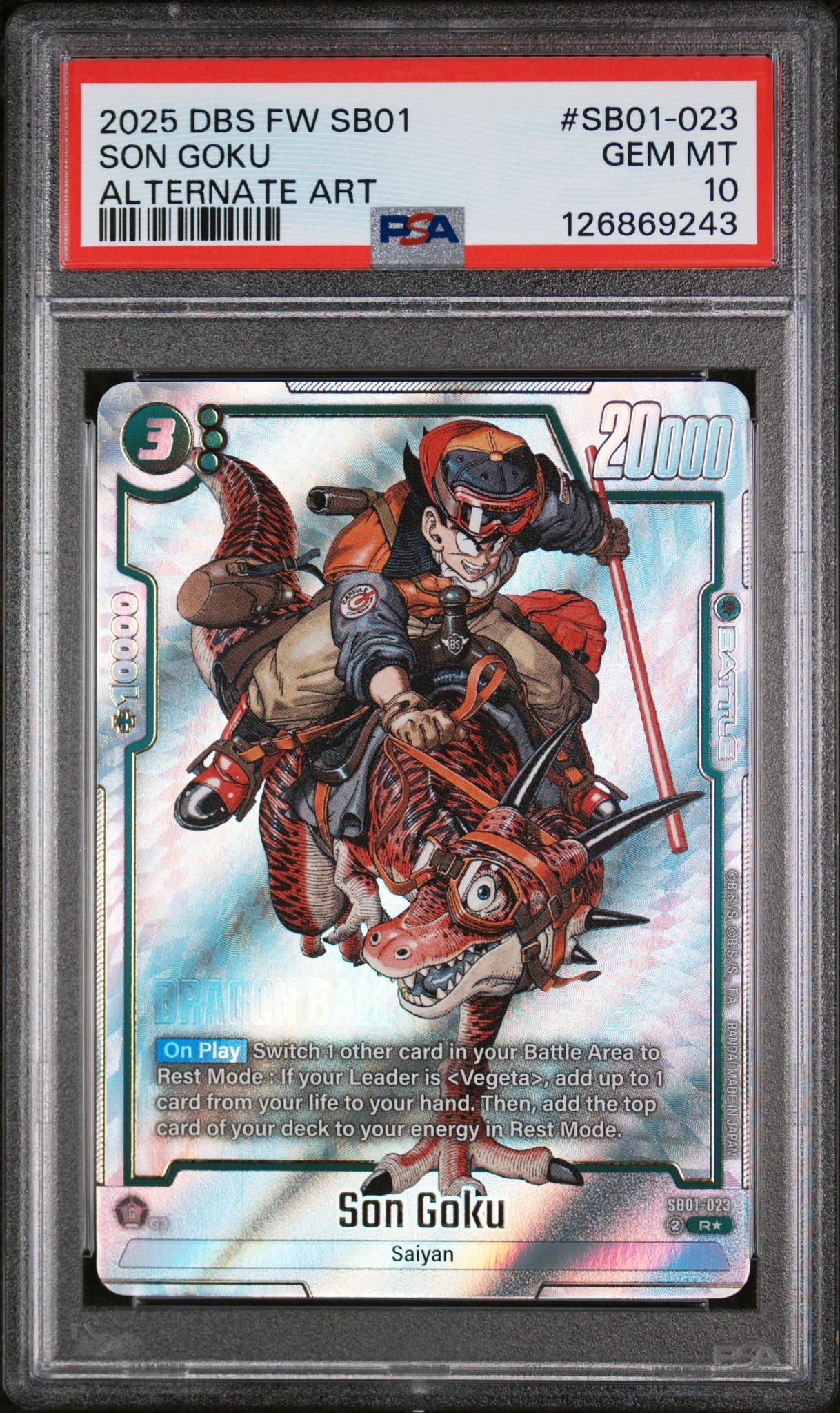 2025 Dragon Ball Super Card Game Fusion World Manga Booster 01 Alternate Art Son Goku #SB01-023 PSA 10