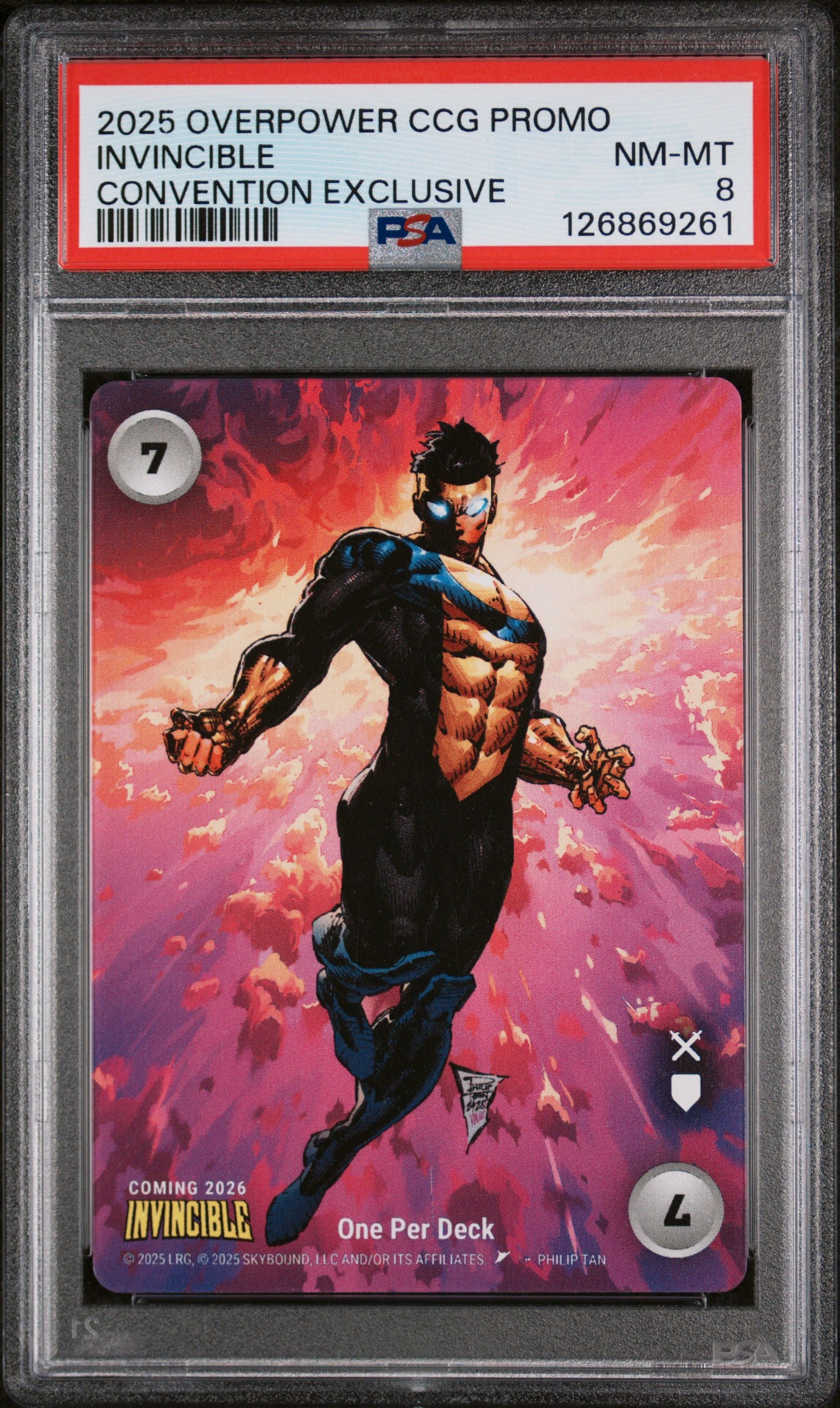 2025 Overpower Ccg Promos Convention Exclusive Invincible PSA 8