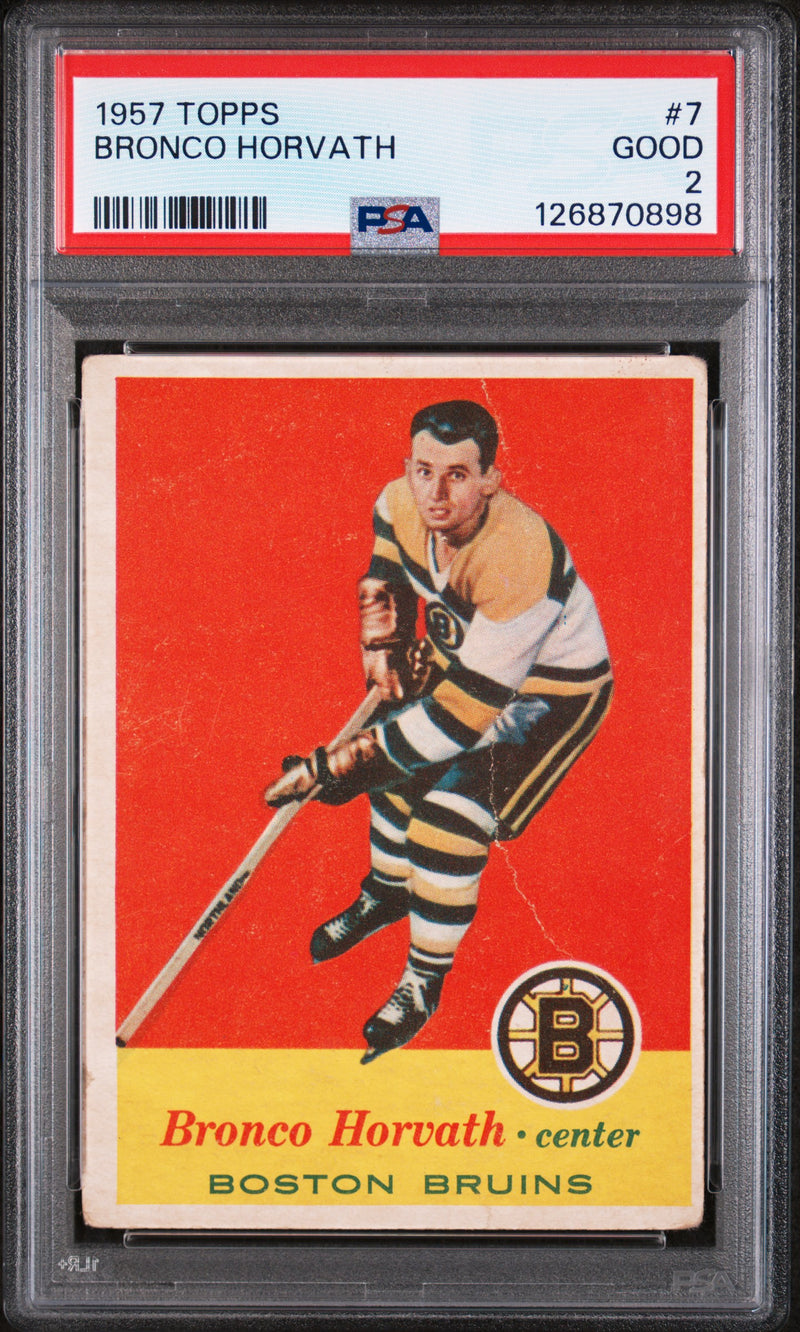 1957 Topps Bronco Horvath #7 PSA 2