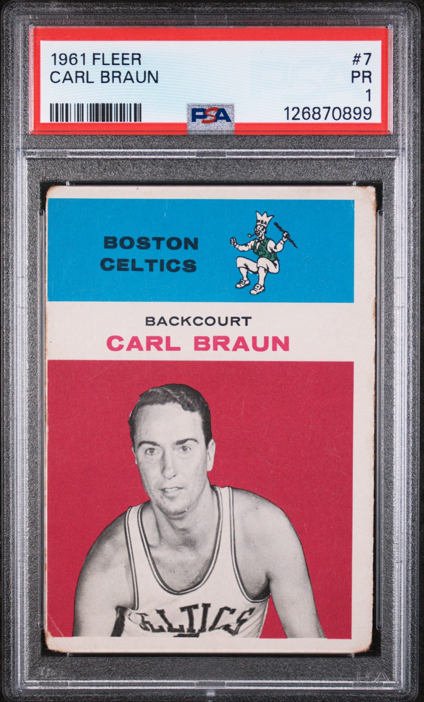 1961 Fleer Carl Braun #7 PSA 1