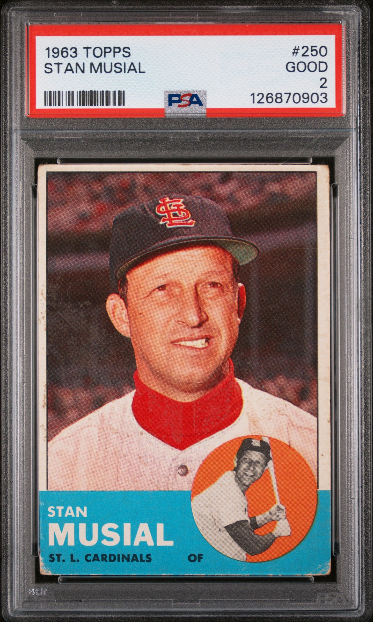 1963 Topps Stan Musial #250 PSA 2