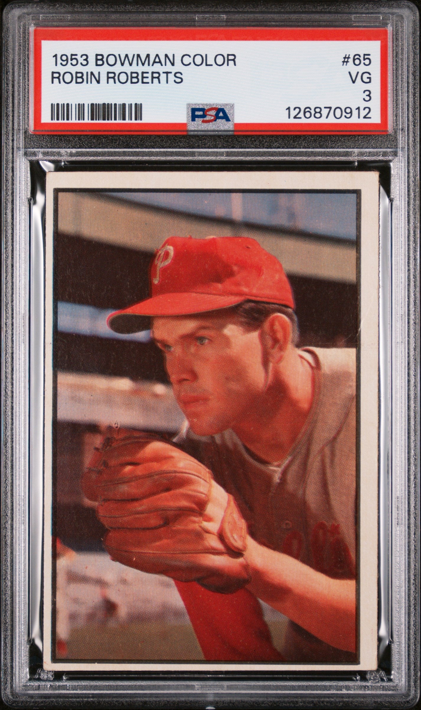 1953 Bowman Color Robin Roberts #65 PSA 3
