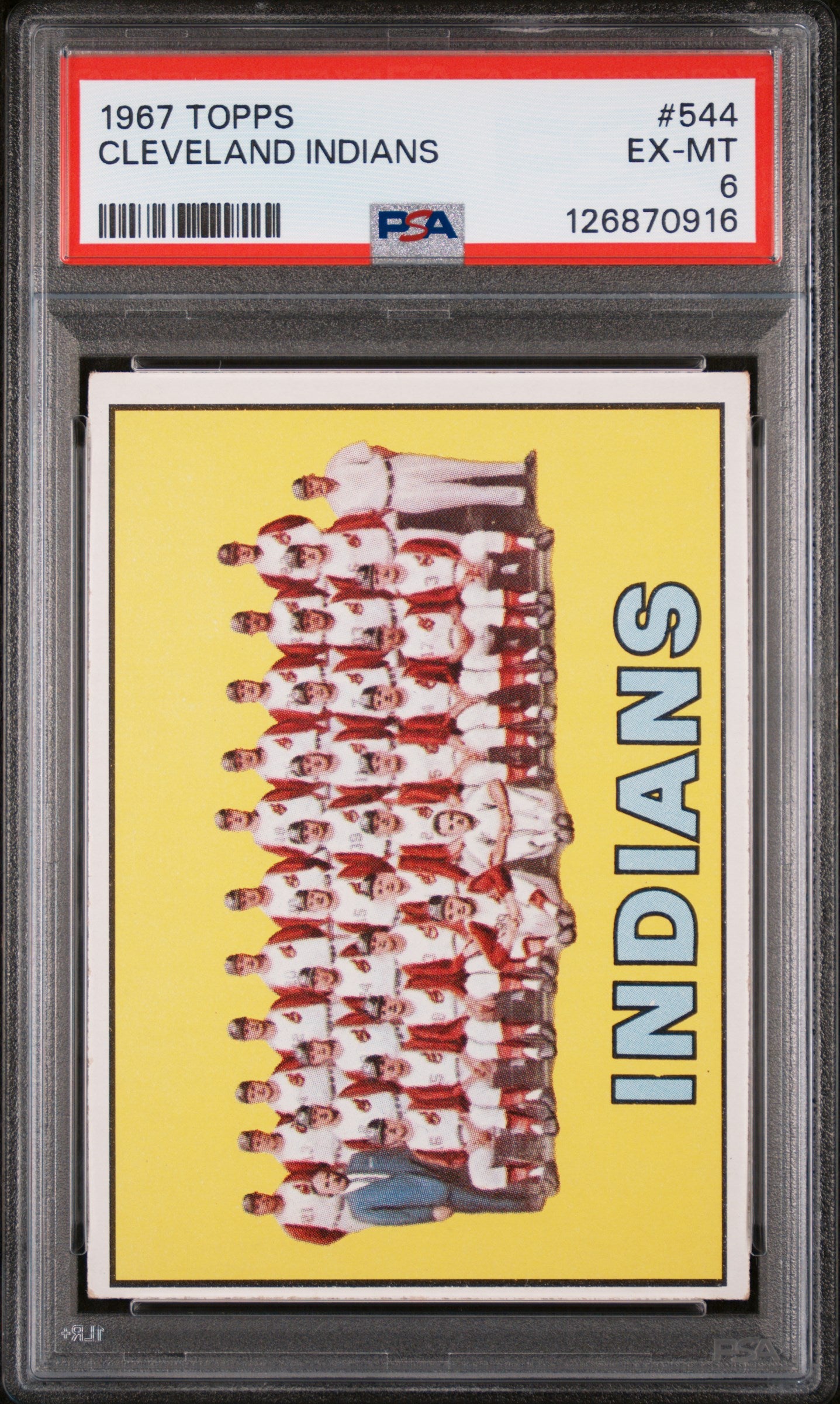 1967 Topps Cleveland Indians #544 PSA 6