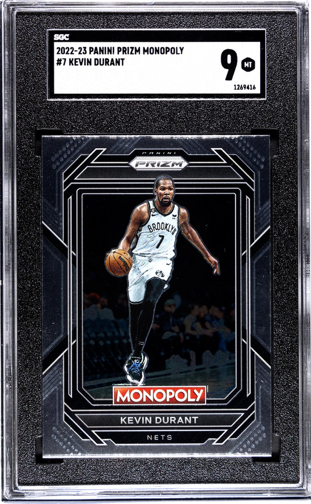 2022 Panini Prizm Monopoly Kevin Durant #7 SGC 9
