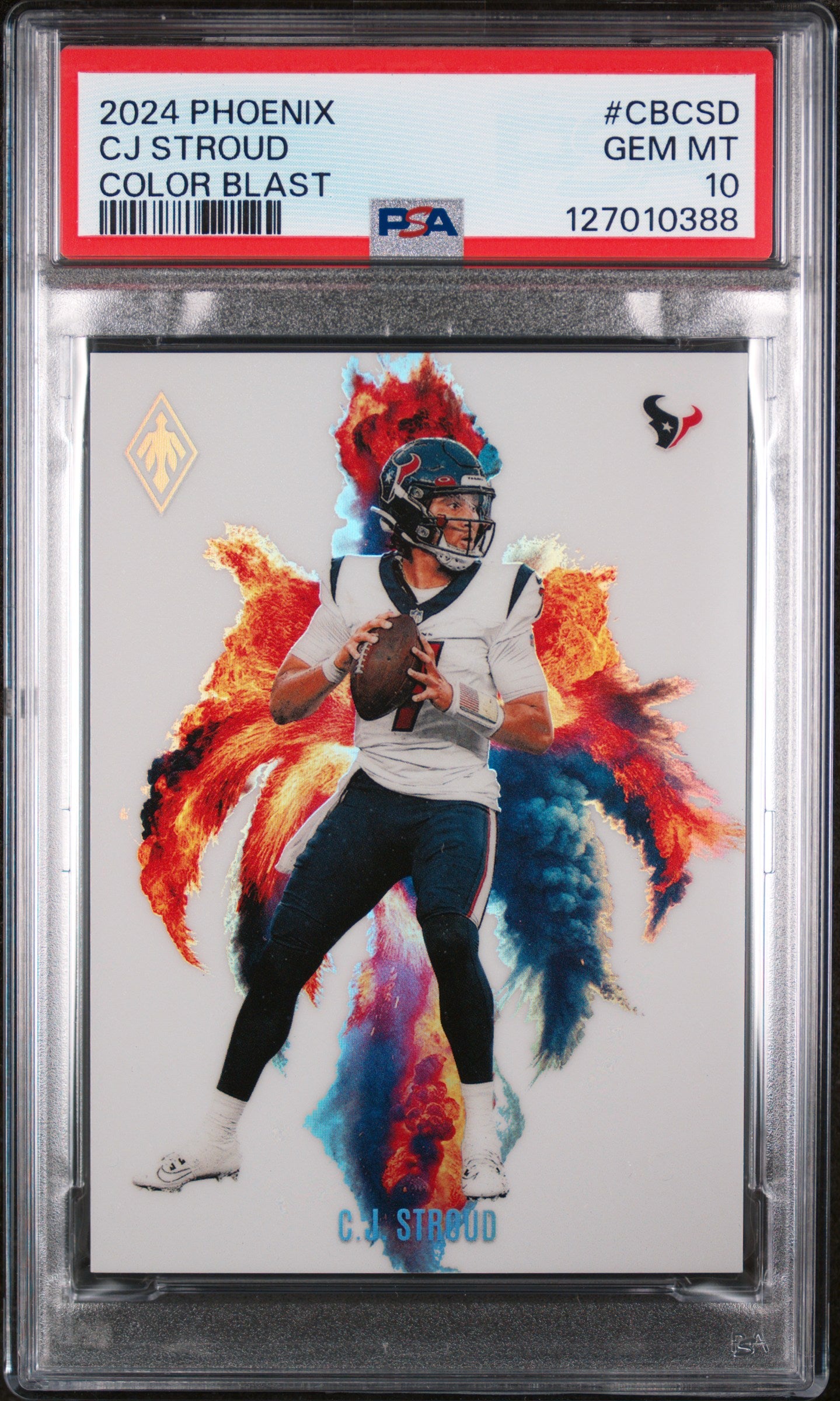 2024 Panini Phoenix Color Blast CJ Stroud #CB-CSD PSA 10