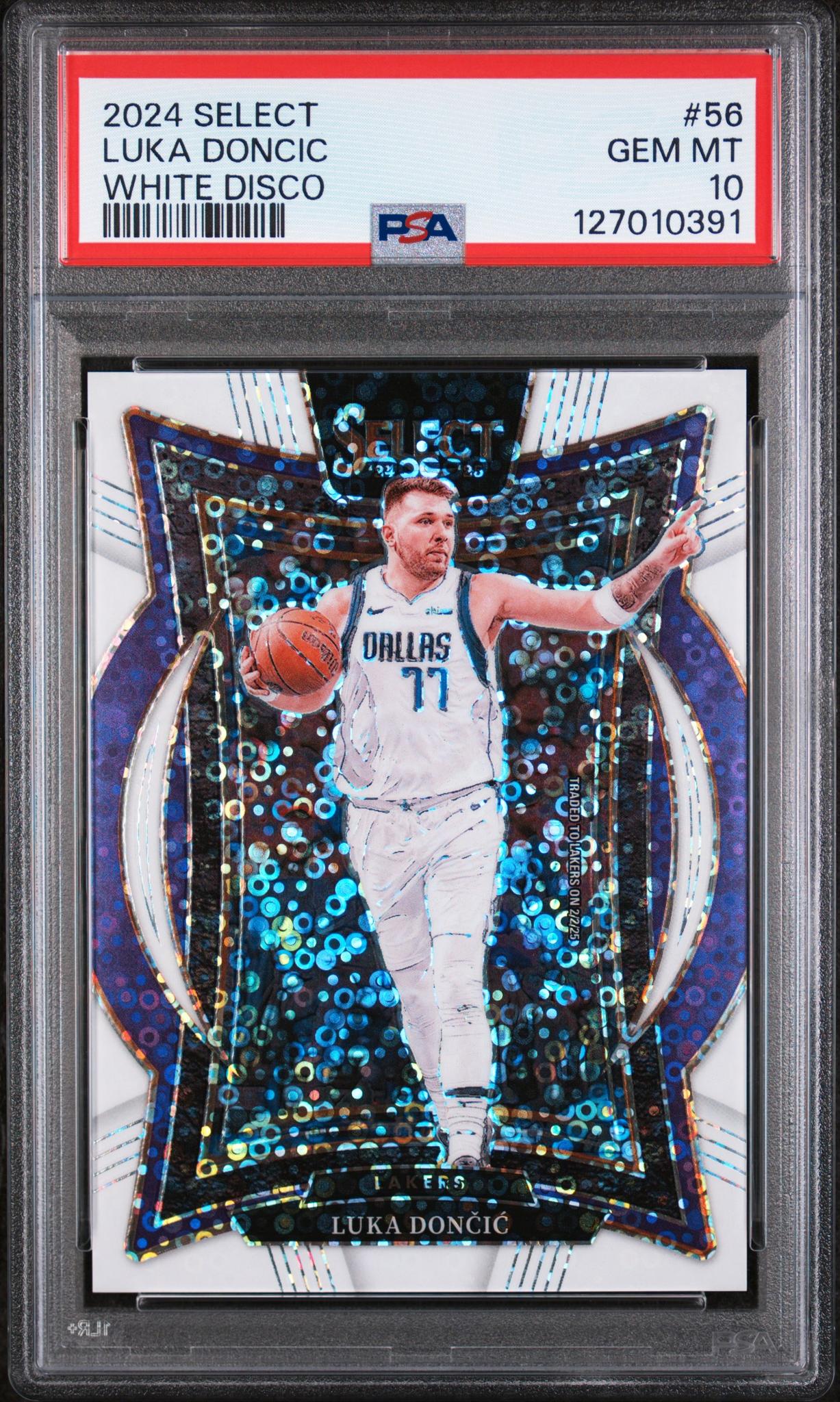 2024 Panini Select White Disco Luka Doncic #56 /75 PSA 10