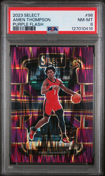 2023 Select Amen Thompson #96 Purple Flash /175 PSA 8