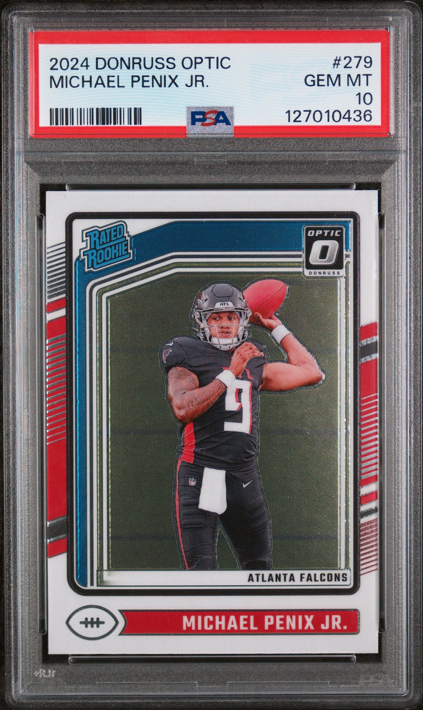 2024 Donruss Optic Rated Rookie Michael Penix Jr. #279 PSA 10