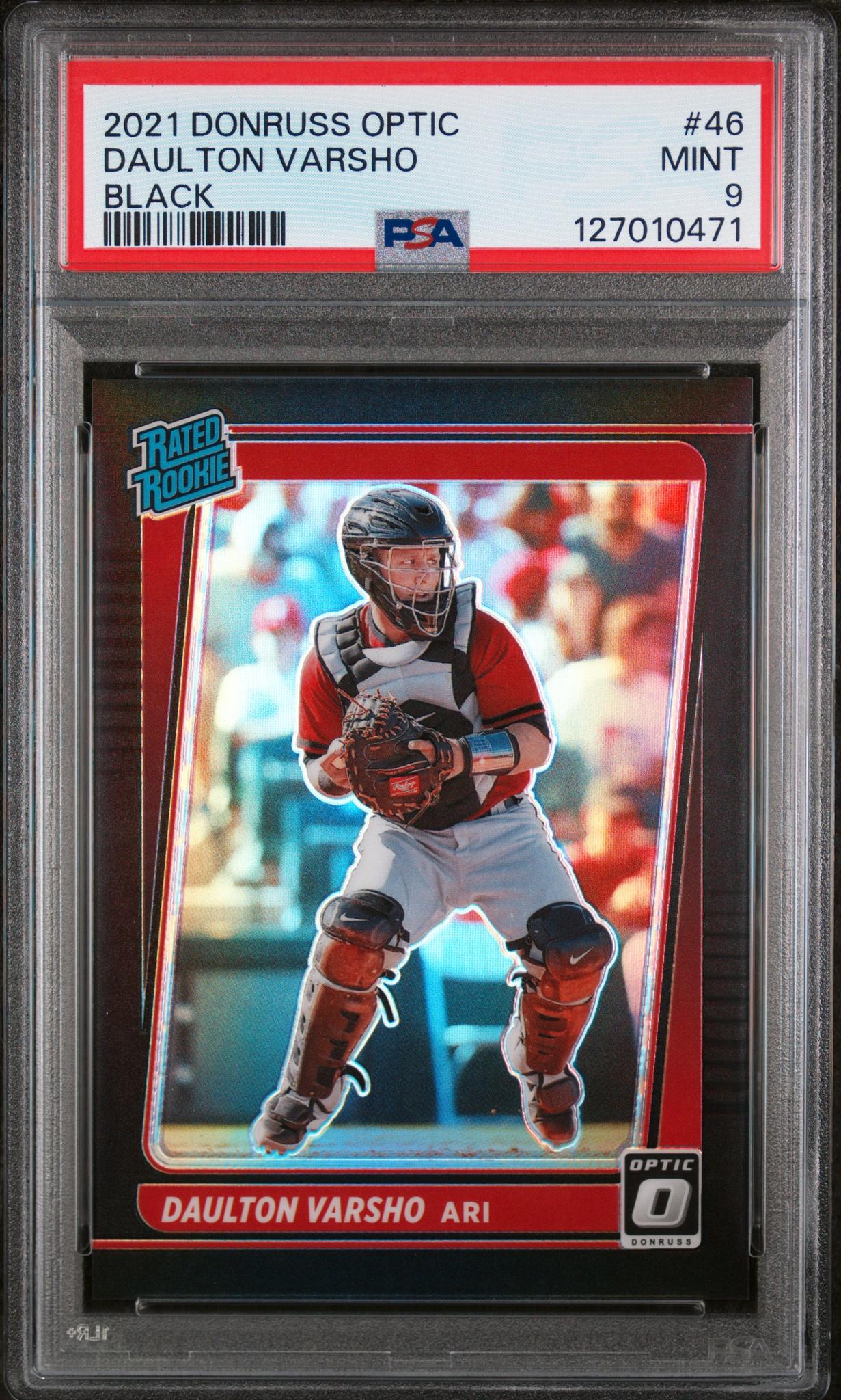 2021 Panini Donruss Optic Black Daulton Varsho #46 /25 PSA 9
