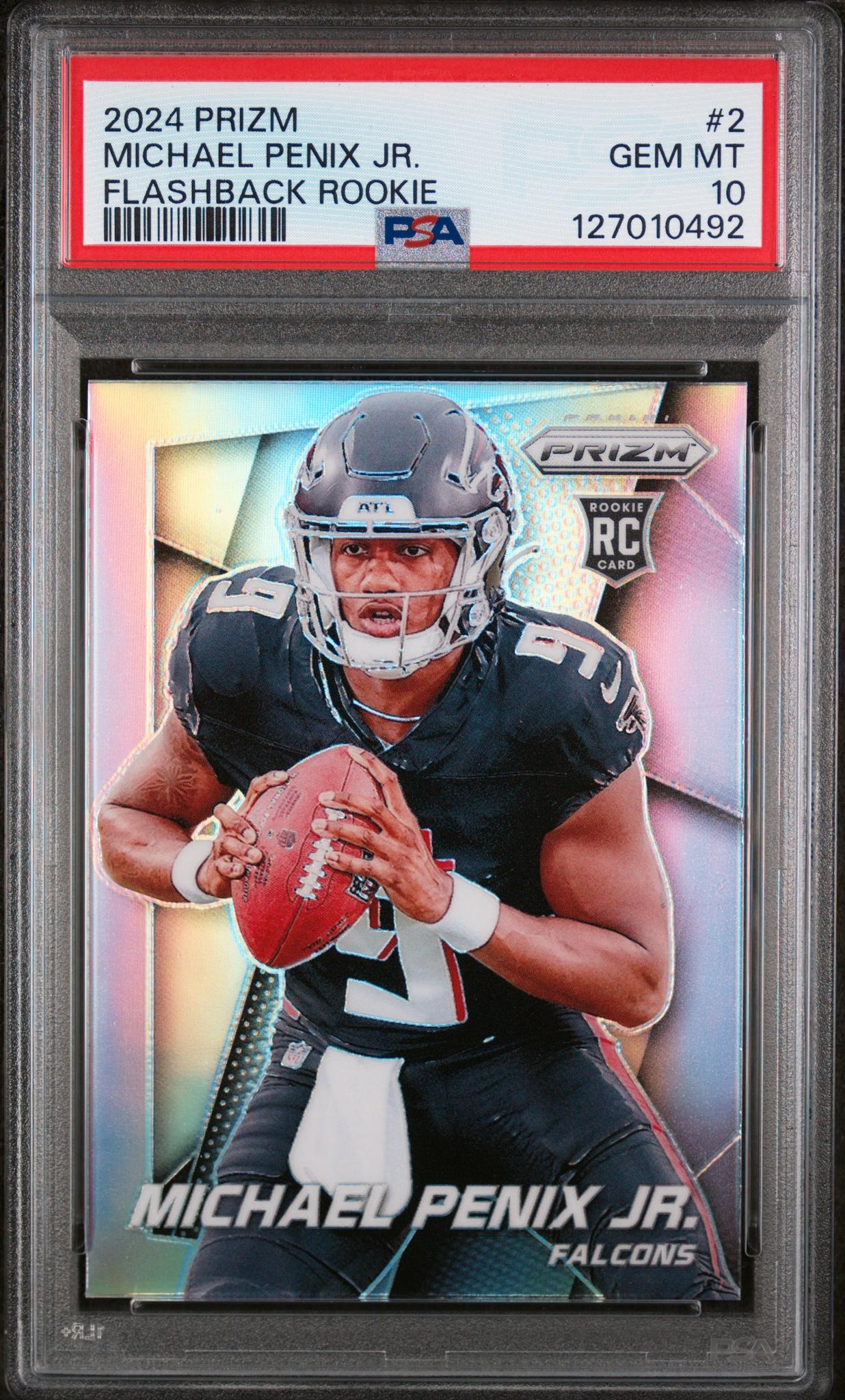 2024 Panini Prizm Flashback Rookie Michael Penix Jr. #2 PSA 10