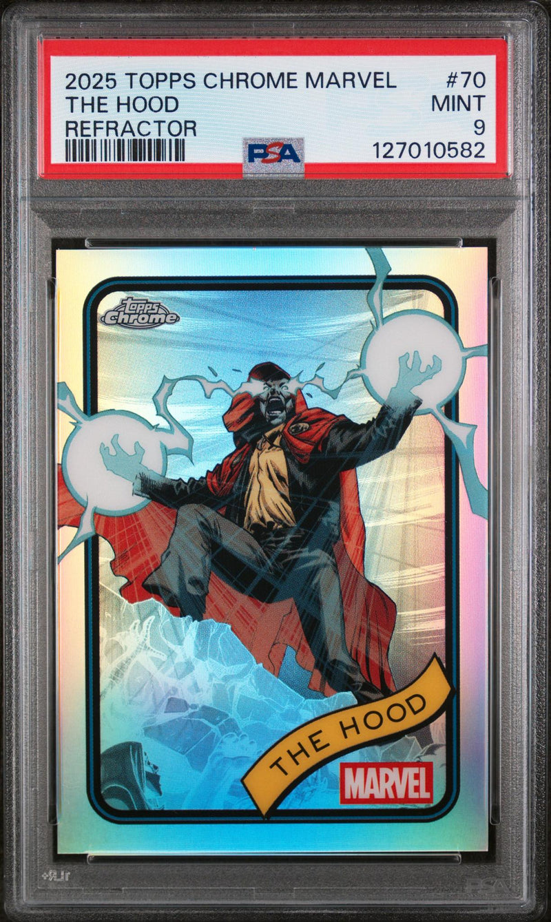 2025 Topps Chrome Marvel Refractor the Hood #70 PSA 9