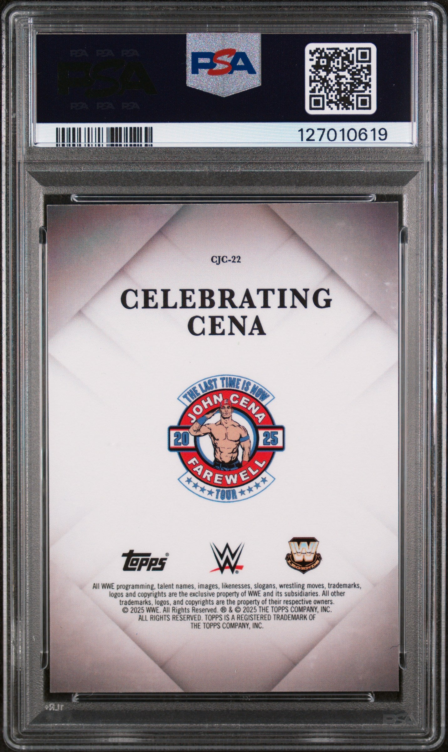 2025 Topps Chrome WWE Celebrating Cena John Cena #CJC-22 PSA 10