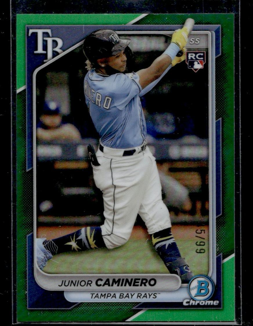 2023 Bowman Chrome Green Junior Caminero #56 RC /99