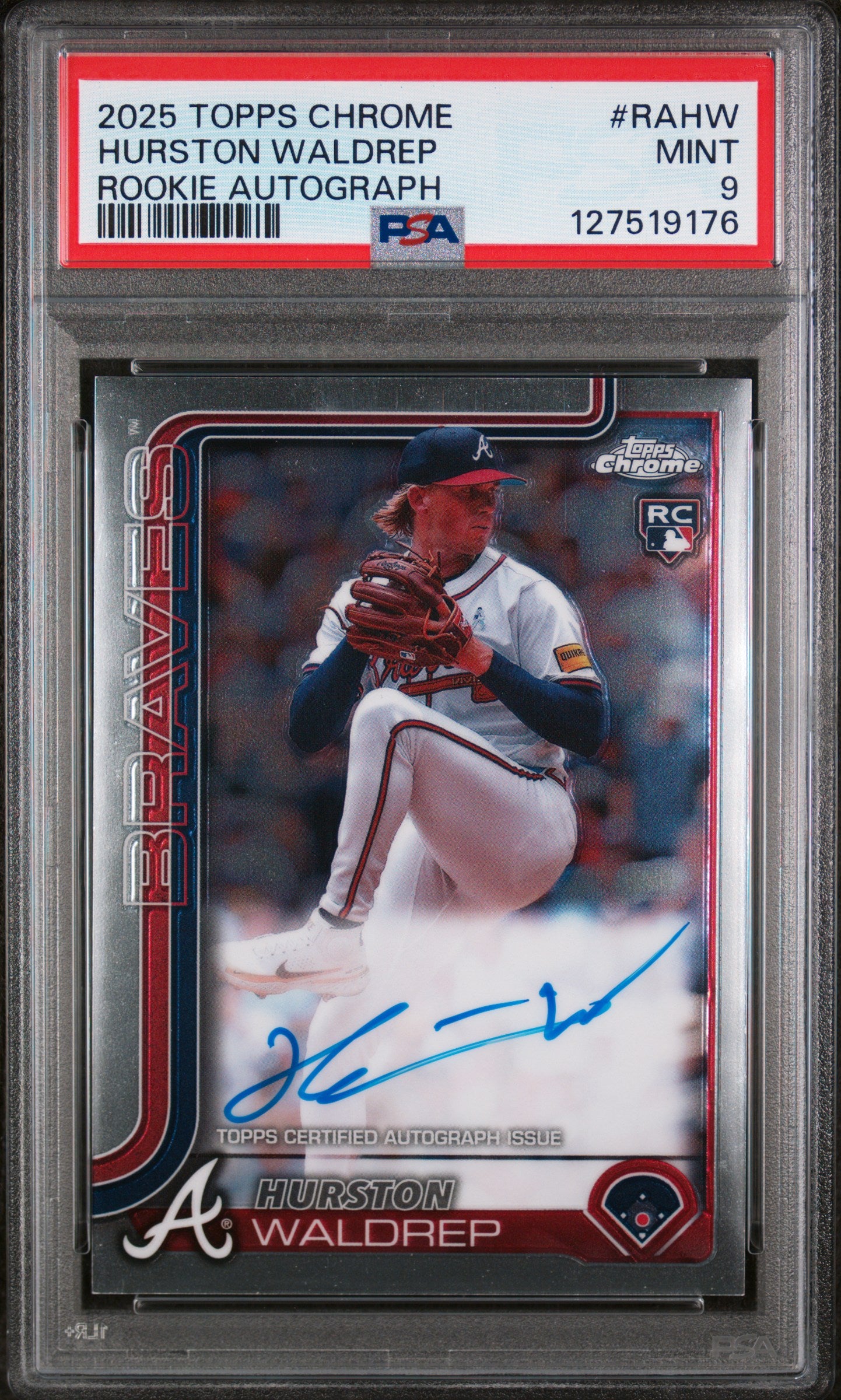 2025 Topps Chrome Hurston Waldrep #RA-HW PSA 9