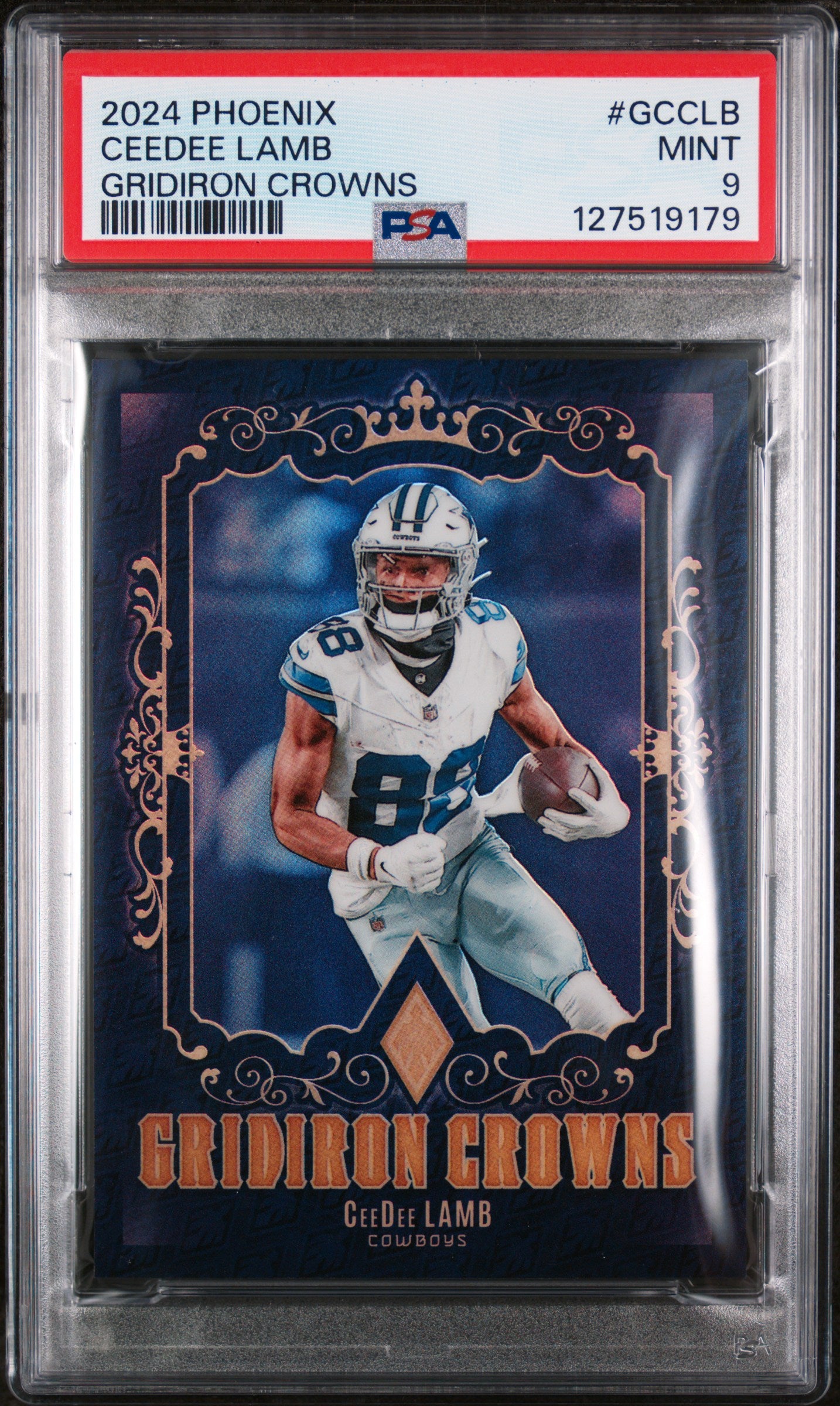 2024 Panini Phoenix Gridiron Crowns Ceedee Lamb #GCCLB PSA 9