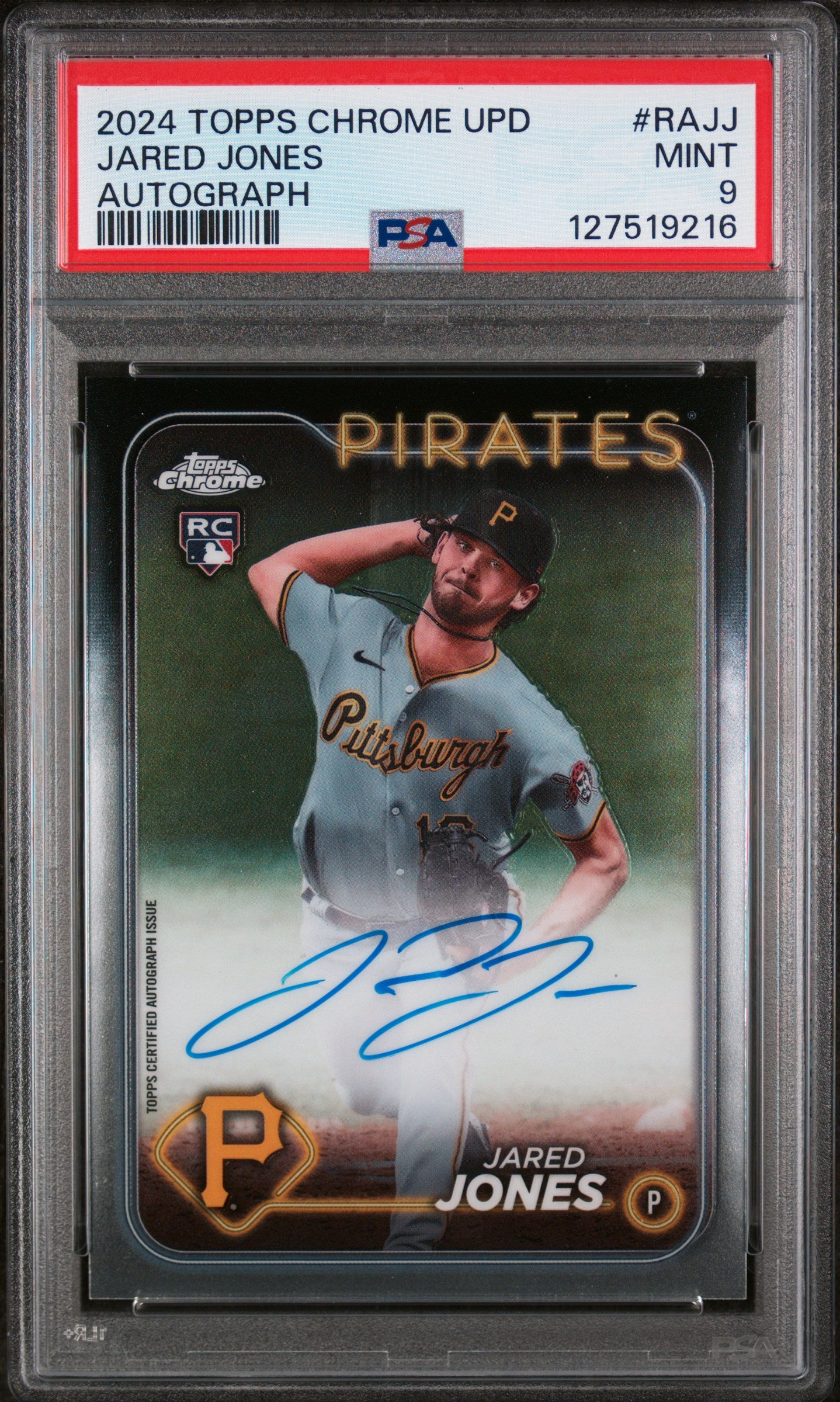 2024 Topps Chrome Update Chrome Baseball Update Series Autographs Jared Jones #RAJJ PSA 9
