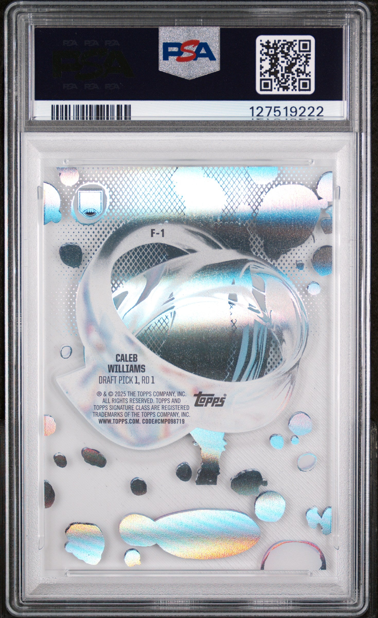 2024 Topps Signature Class Caleb Williams #F-1 PSA 9