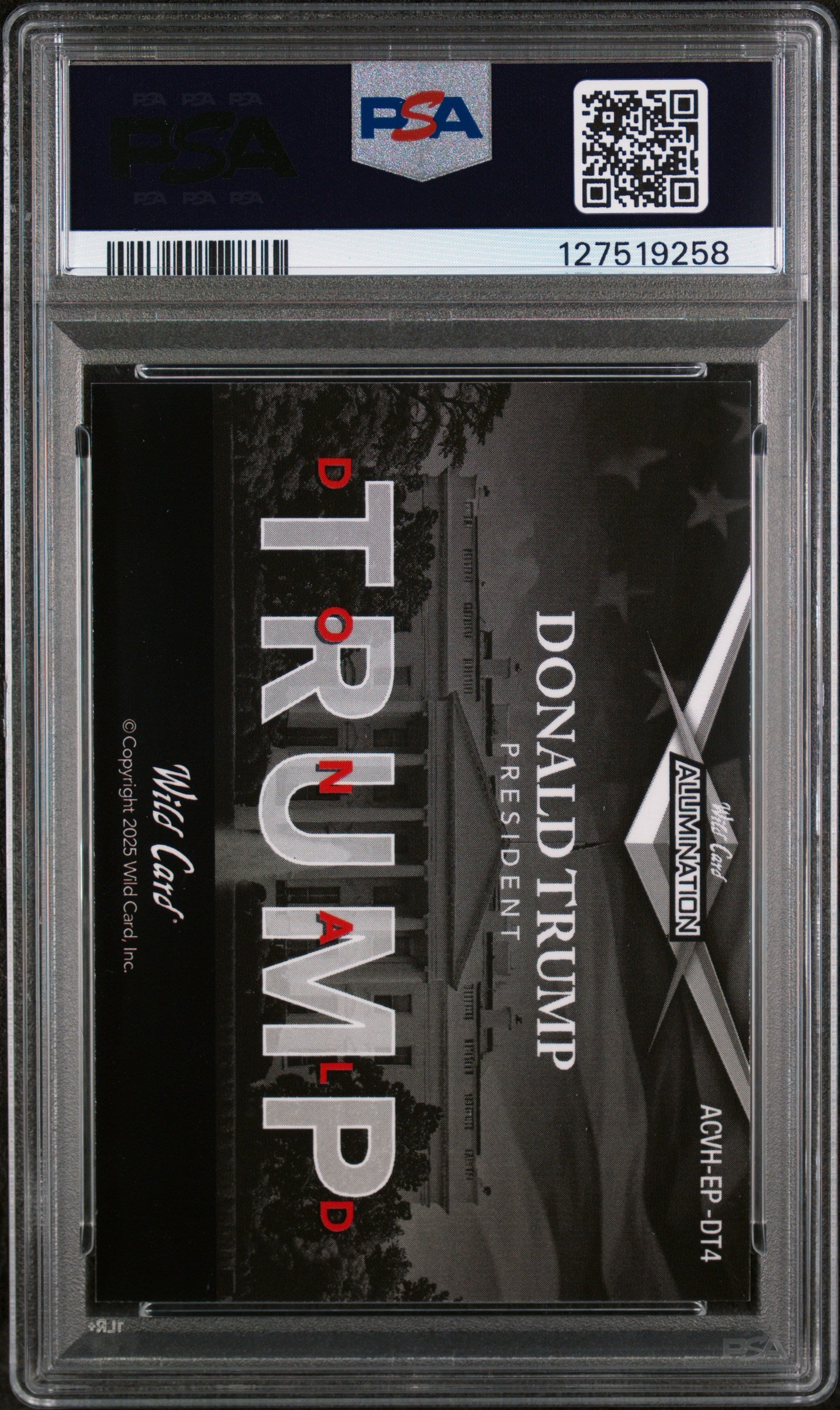 2025 Wild Card Alumination Trump Inauguration Elephant Crystal Holographic Foil-Variation 20 1/1 Donald Trump #DT4 PSA 9