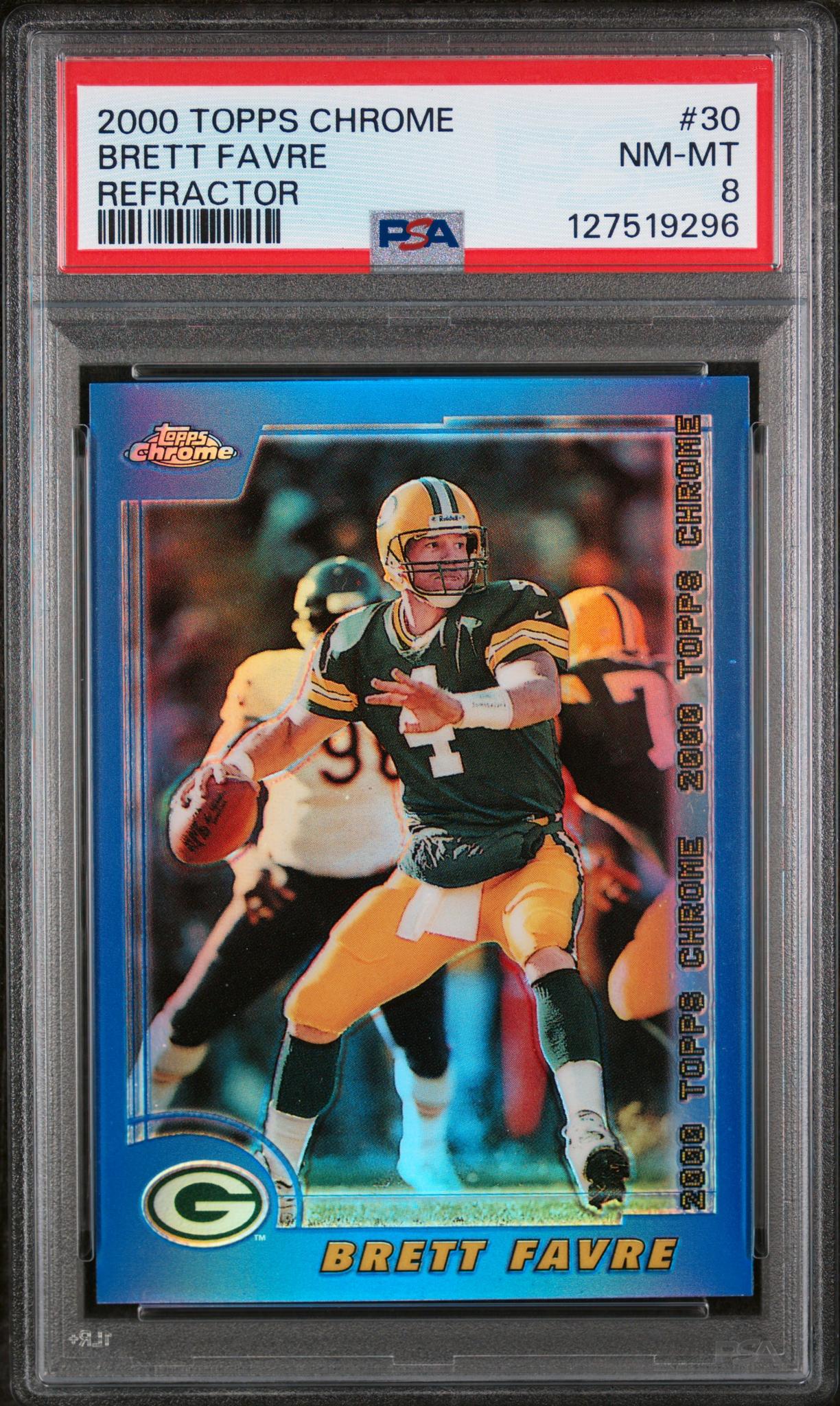2000 Topps Chrome Refractor Brett Favre #30 PSA 8