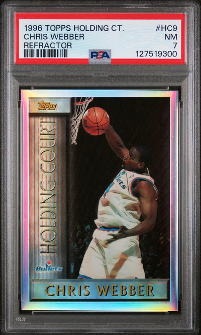 1996 Topps Holding Court Chris Webber #HC9 Refractor PSA 7