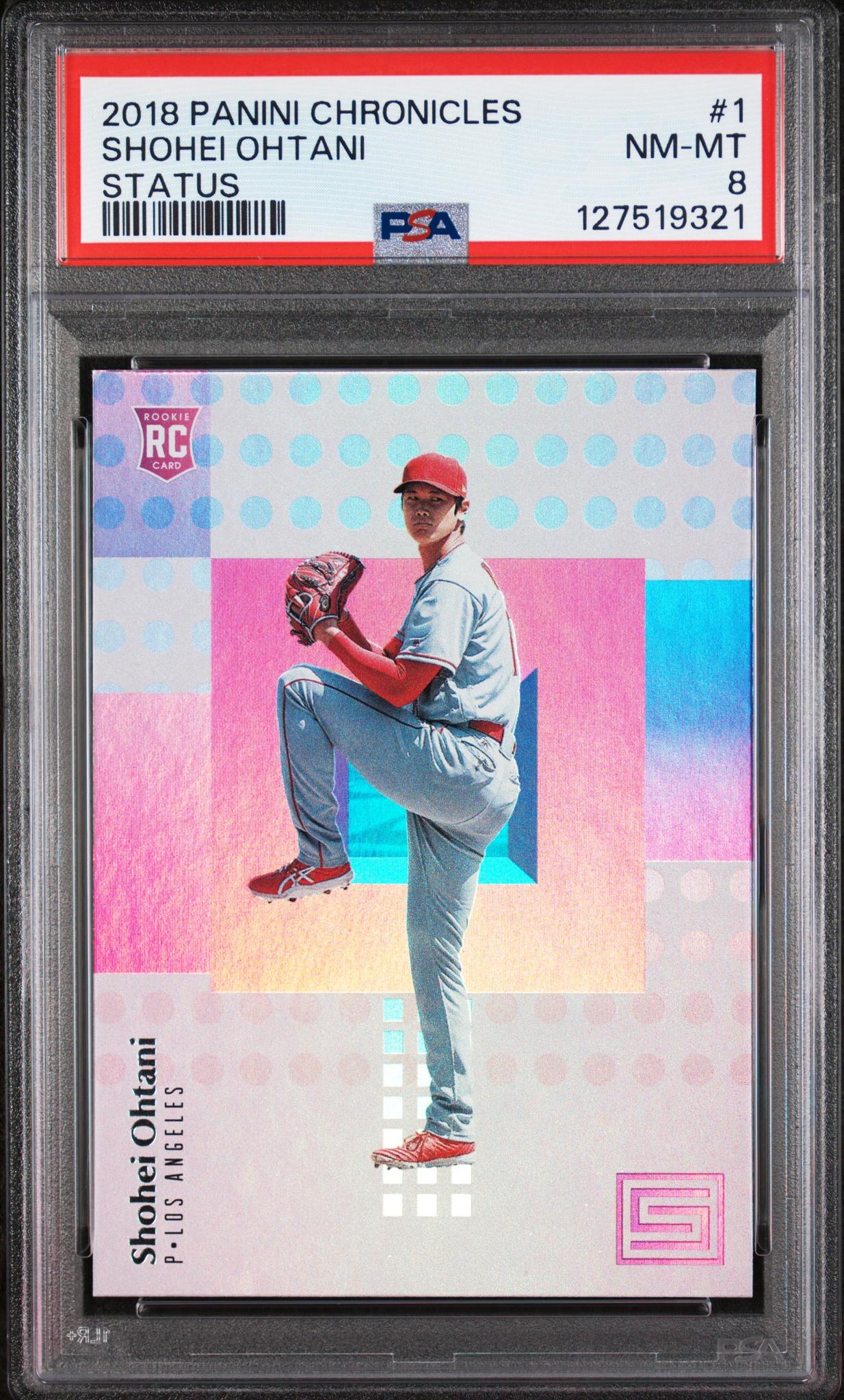 2018 Panini Chronicles Status Shohei Ohtani #1 PSA 8