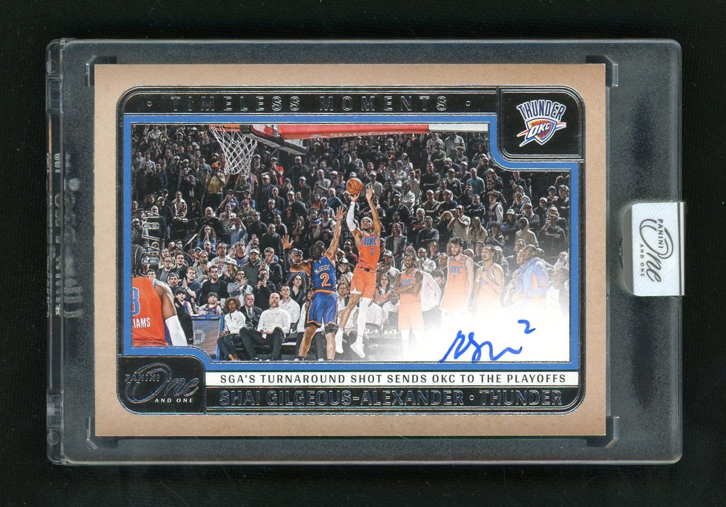 2026 One and One Shai Gilgeous-Alexander Timeless Moments Auto /49 Turnaround Shot