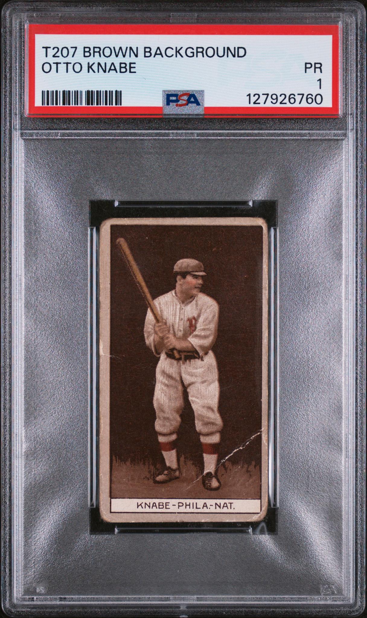 1912 T207 Brown Background Otto Knabe #92 PSA 1