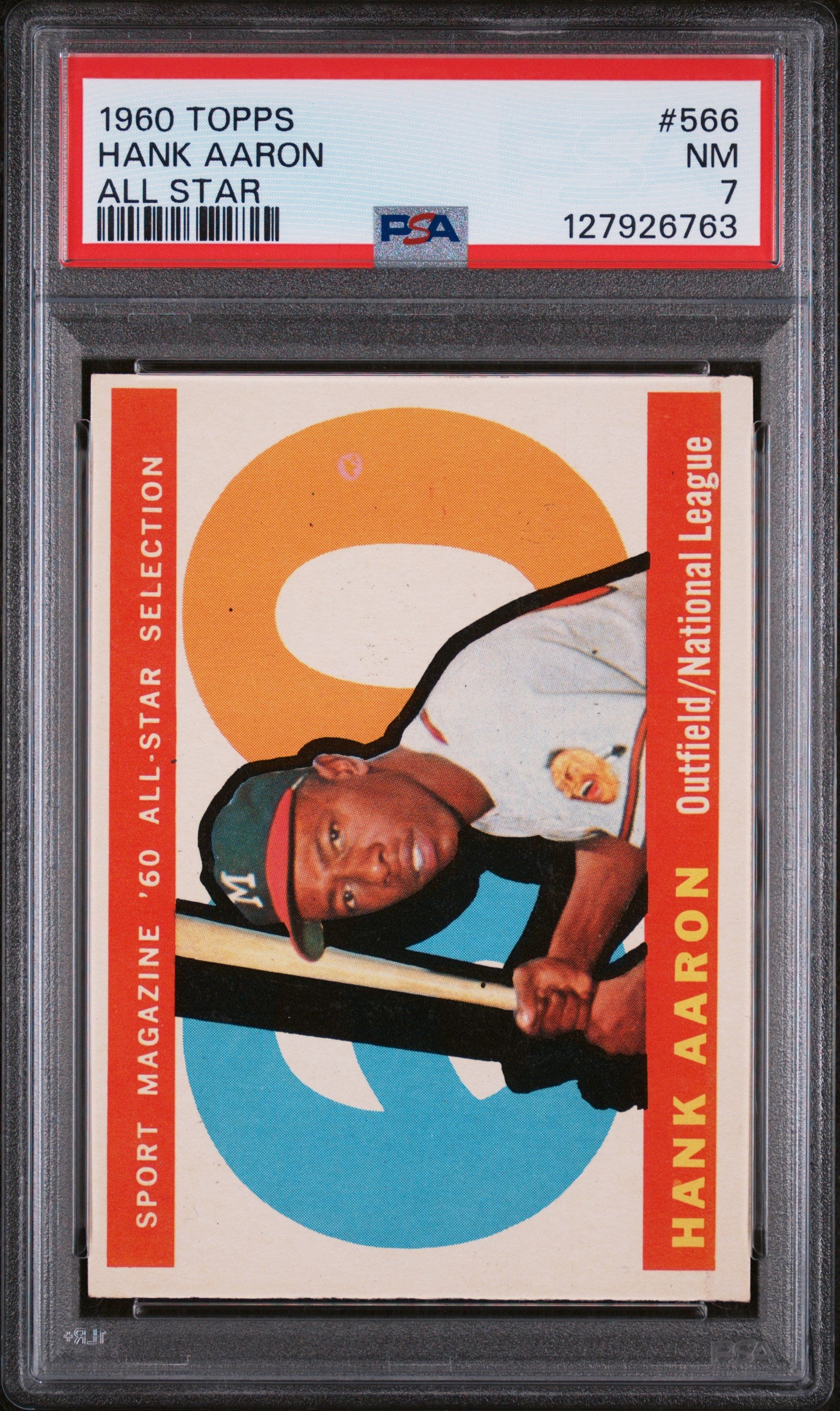 1960 Topps All Star Hank Aaron #566 PSA 7