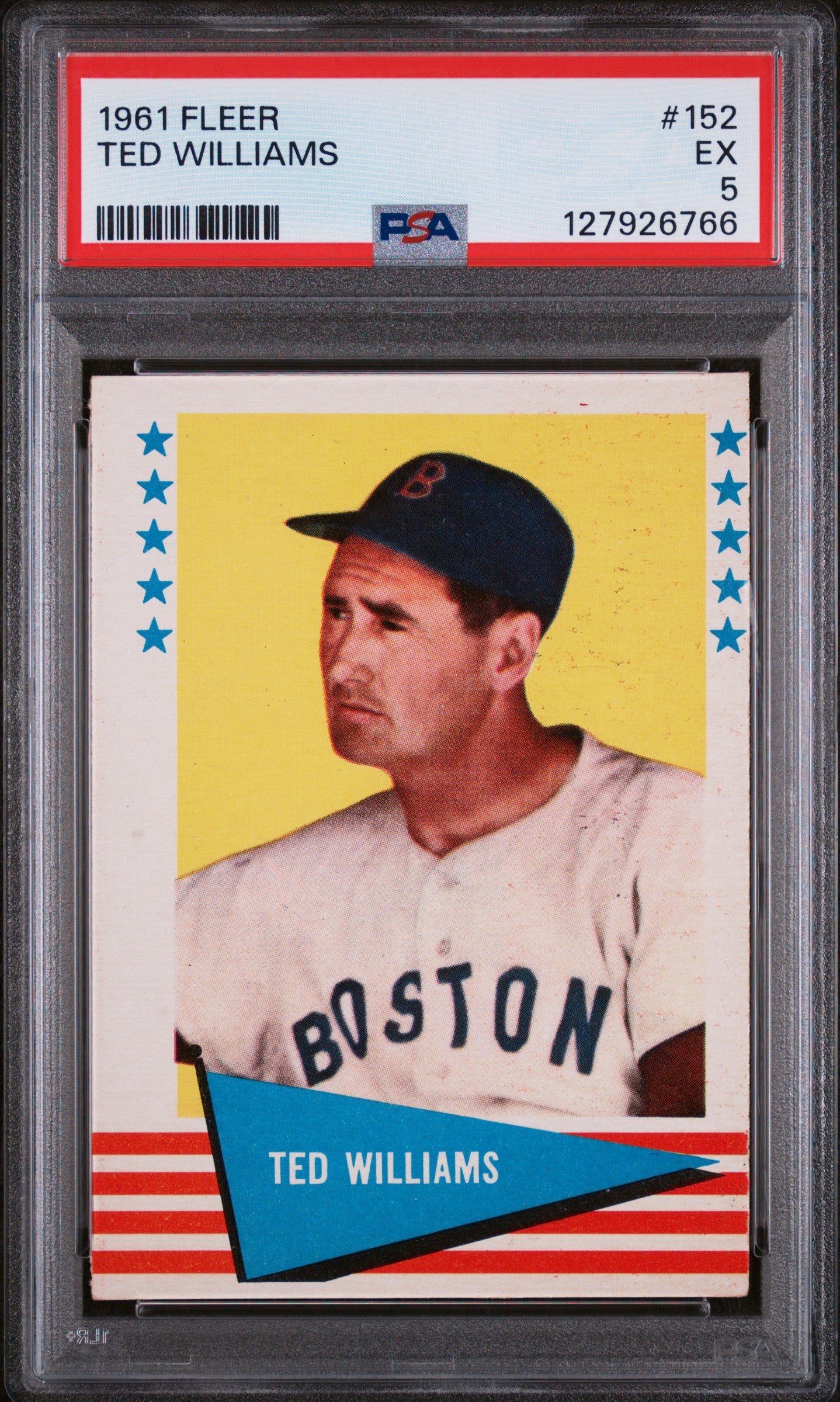 1961 Fleer Tradition Ted Williams #152 PSA 5