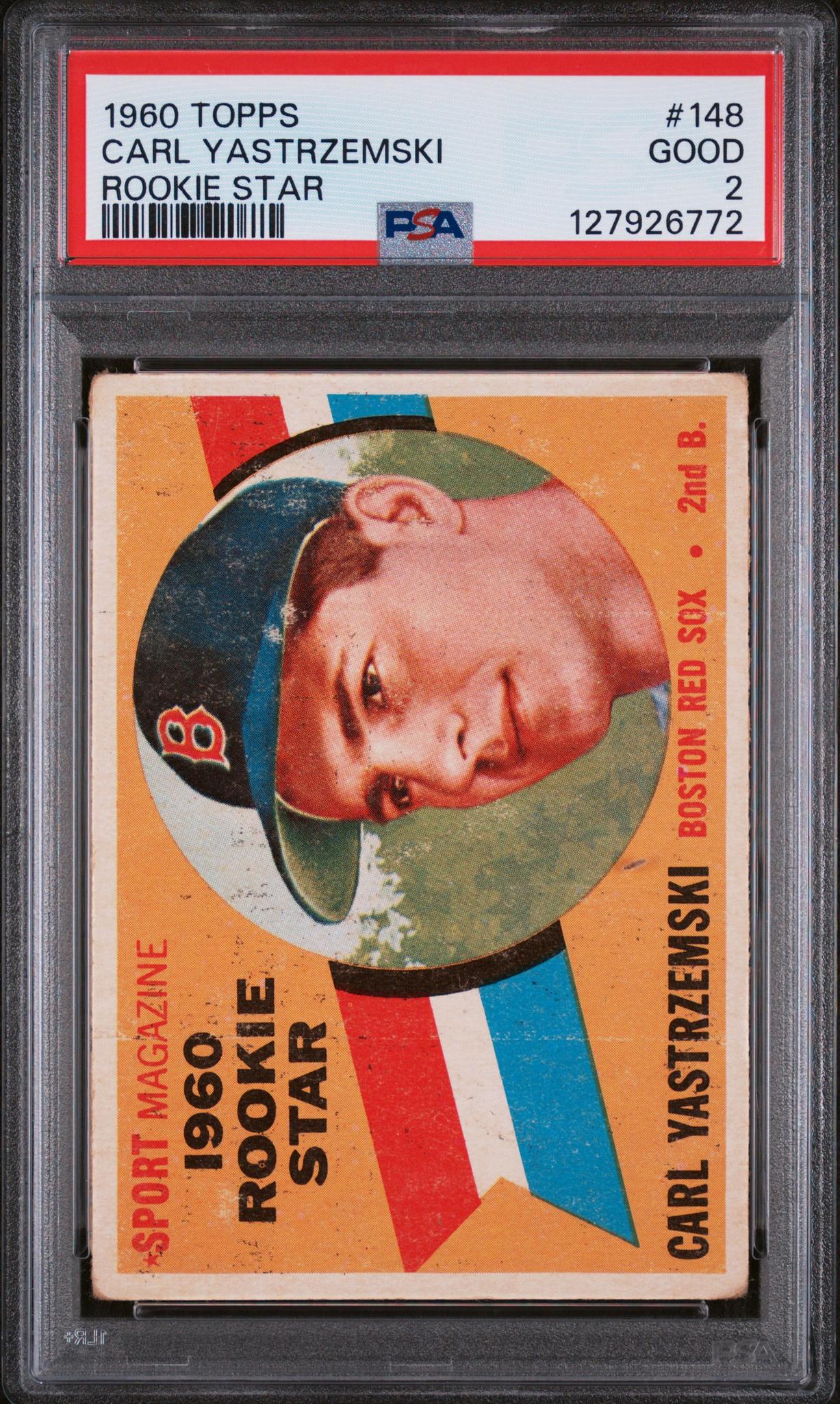 1960 Topps Rookie Star Carl Yastrzemski #148 PSA 2