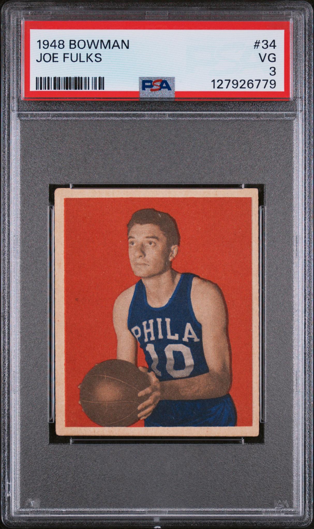 1948 Bowman Joe Fulks #34 PSA 3