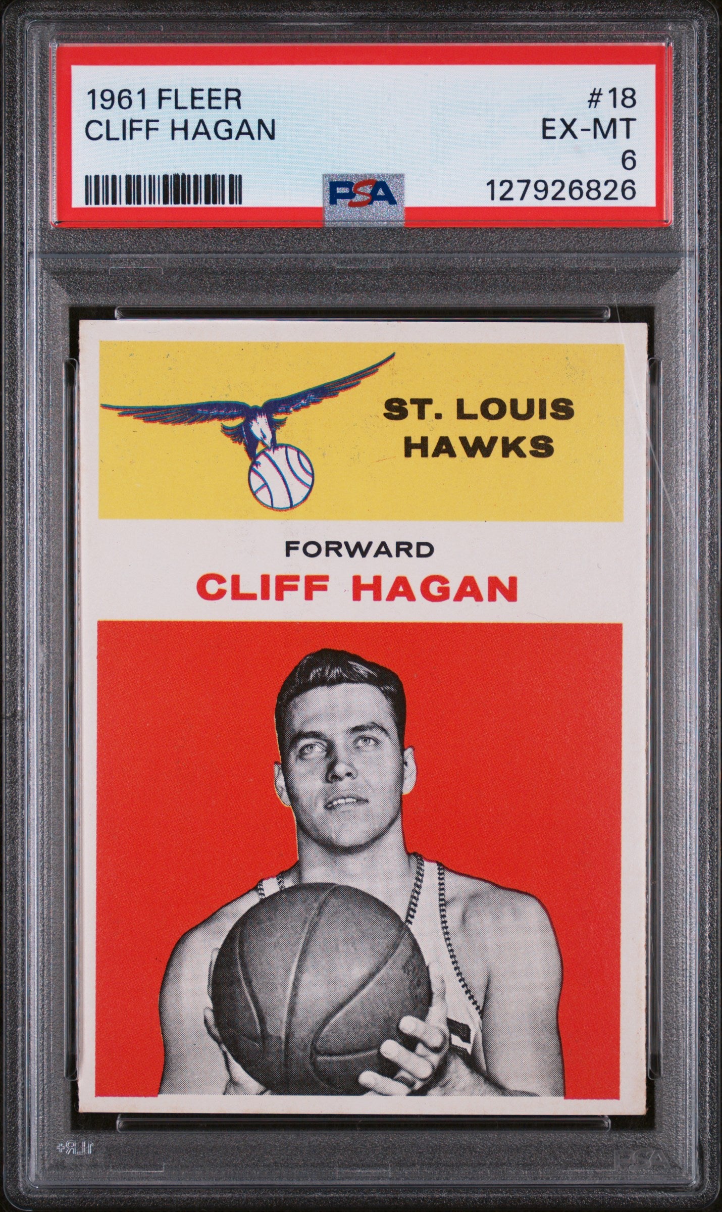 1961 Fleer Cliff Hagan #18 PSA 6