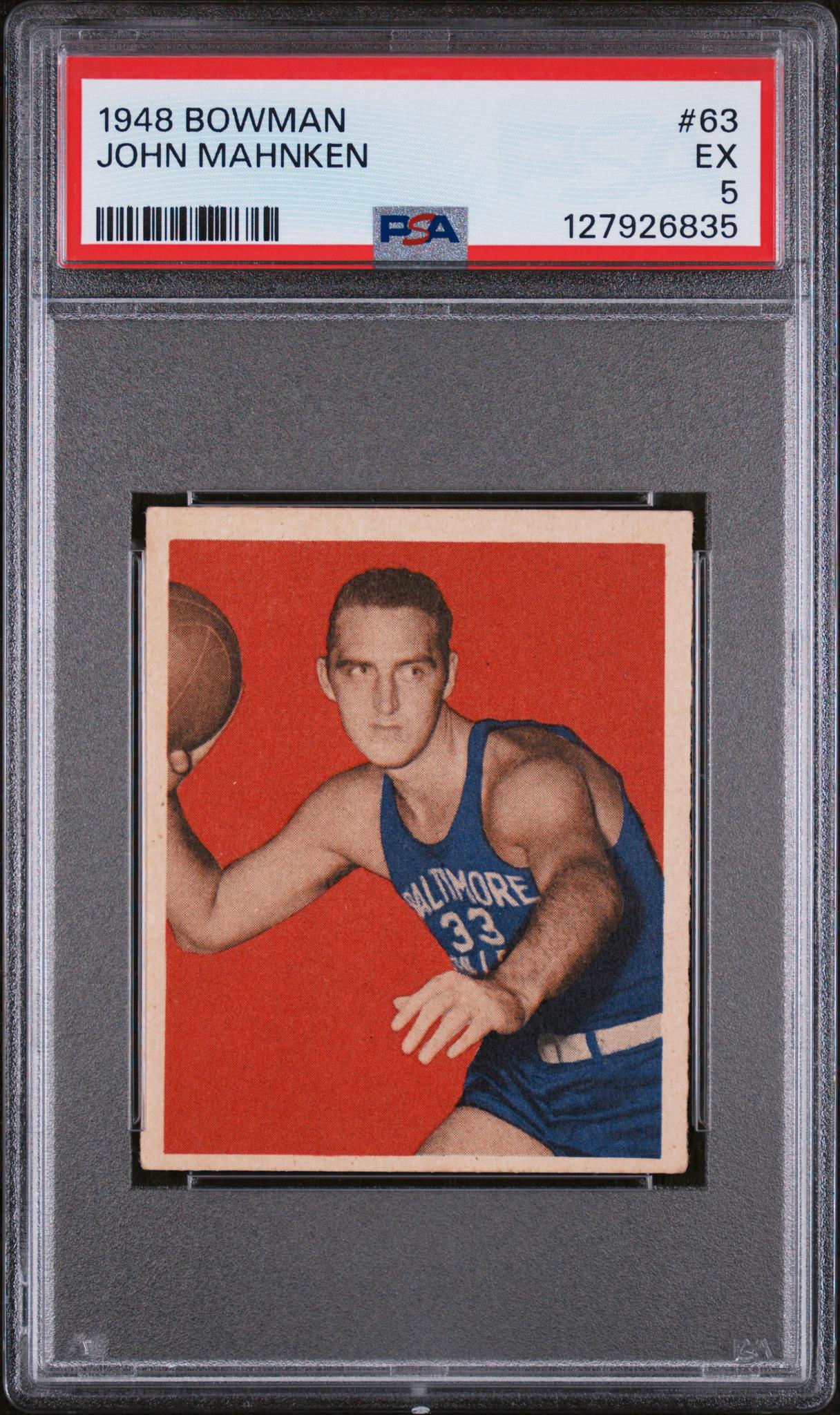 1948 Bowman John Mahnken #63 PSA 5