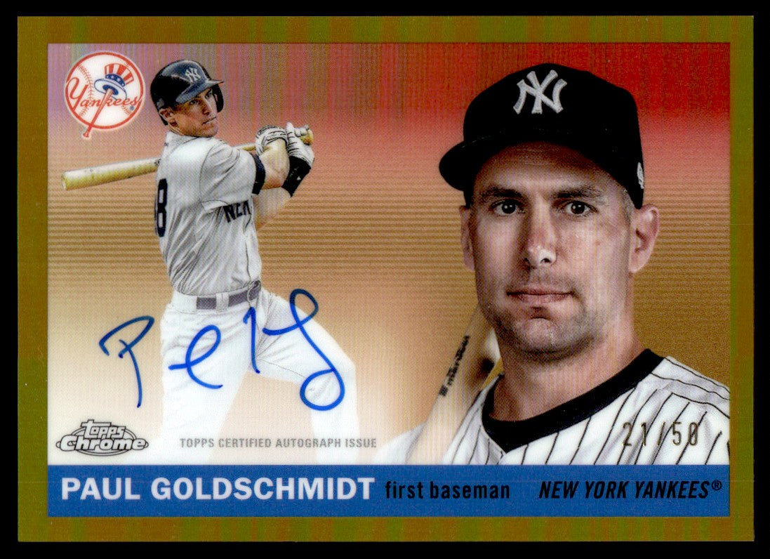 2025 Topps Chrome Platinum Paul Goldschmidt Gold Auto /50