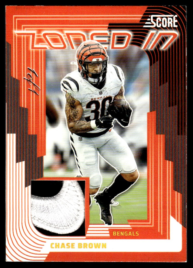 2025 Score Chase Brown Zoned In Nike Swoosh Patch 1/1