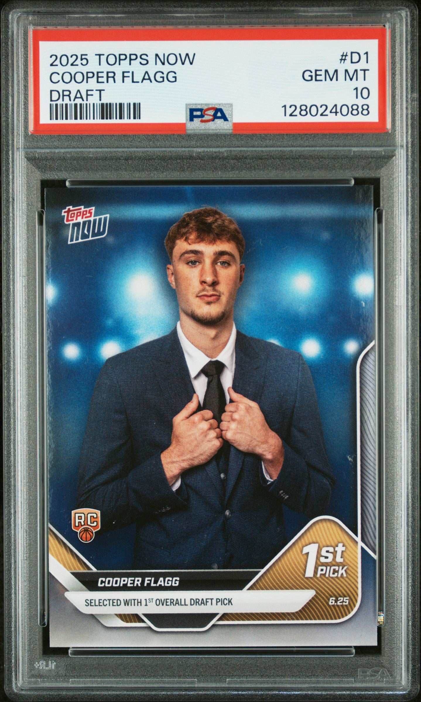 2025 Topps Now Draft Cooper Flagg #D1 /6 PSA 10