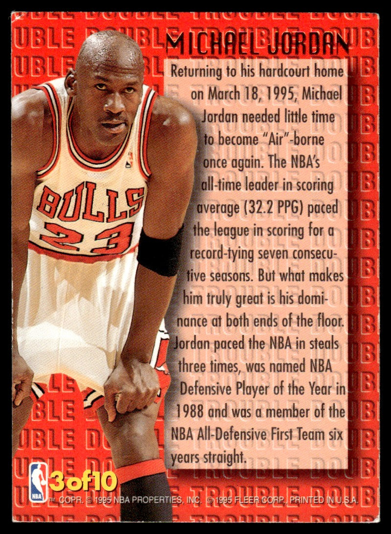 1995 Ultra Michael Jordan #3 Double Trouble