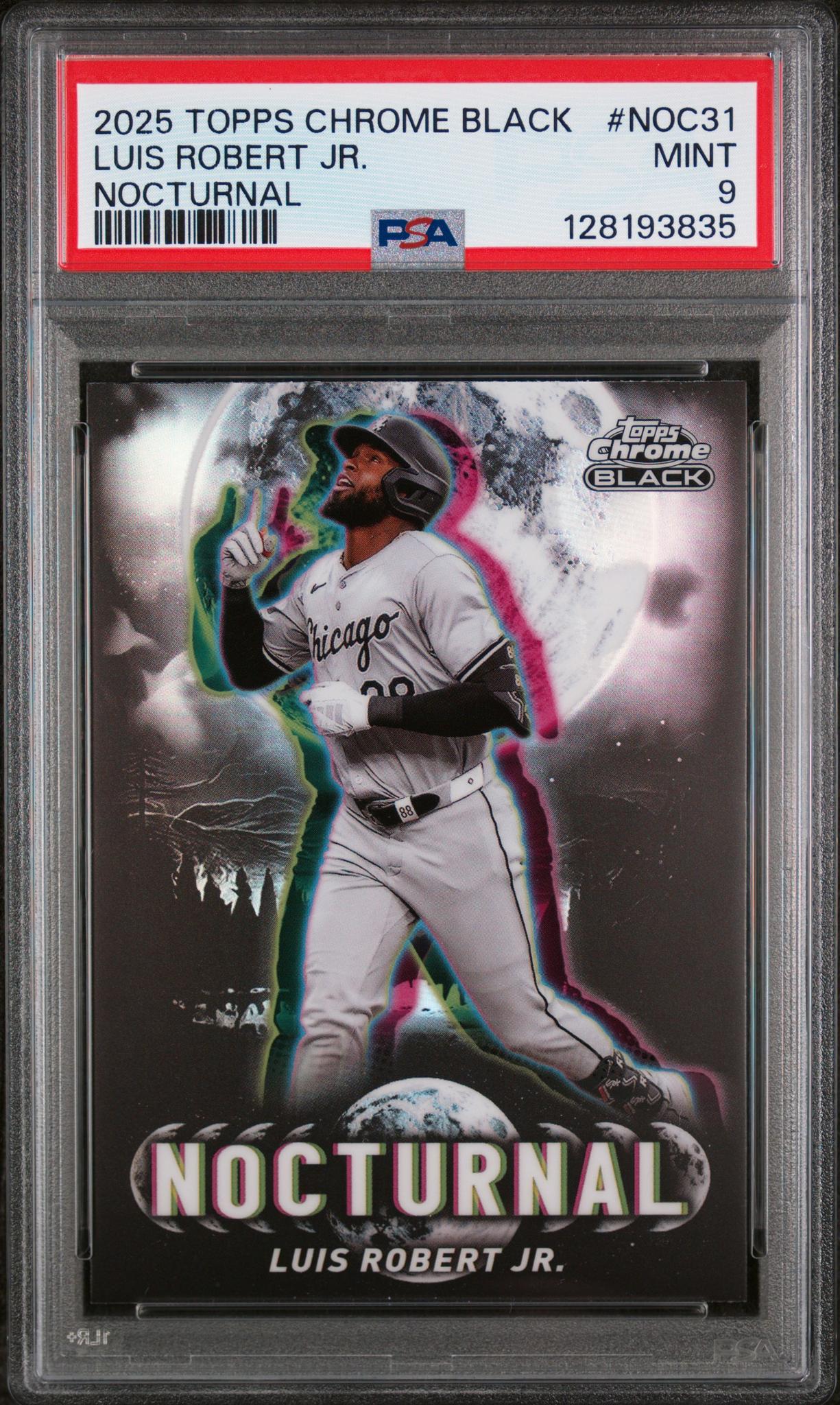 2025 Topps Chrome Black Nocturnal Luis Robert Jr. #NOC31 PSA 9