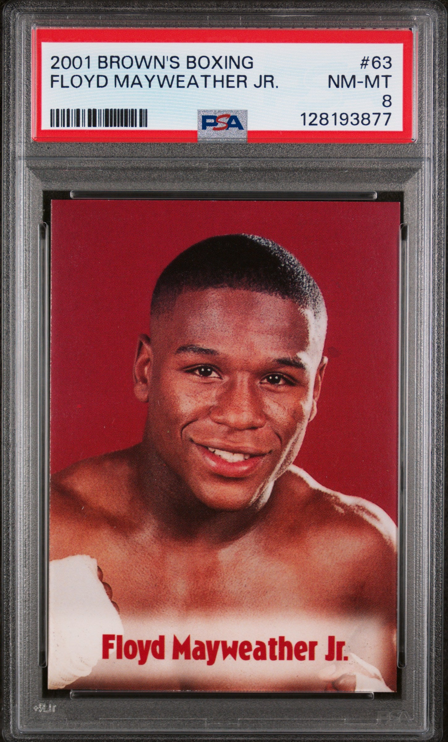 2001 Brown's Boxing Floyd Mayweather #63 PSA 8
