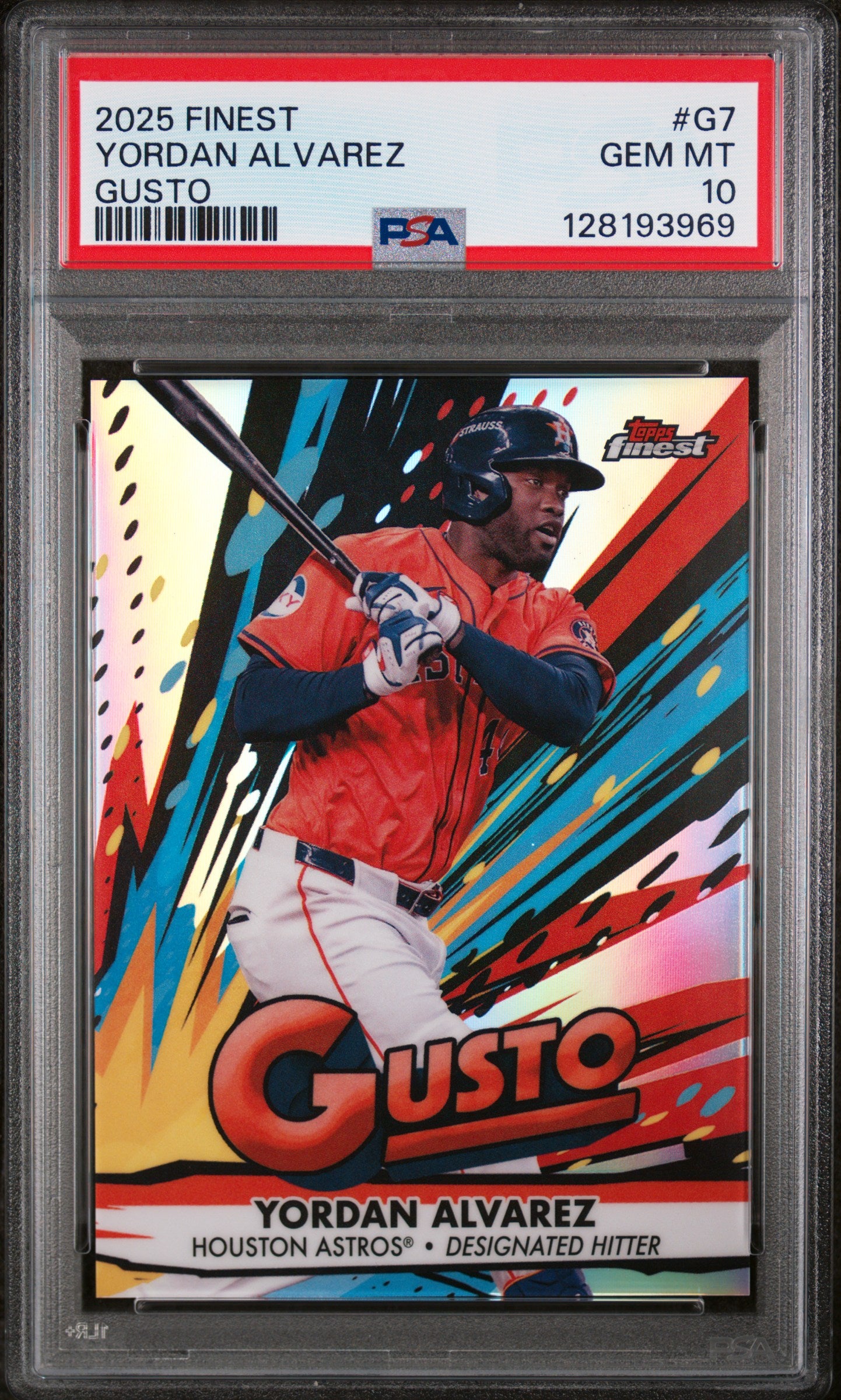 2025 Topps Finest Gusto Yordan Alvarez #G7 PSA 10