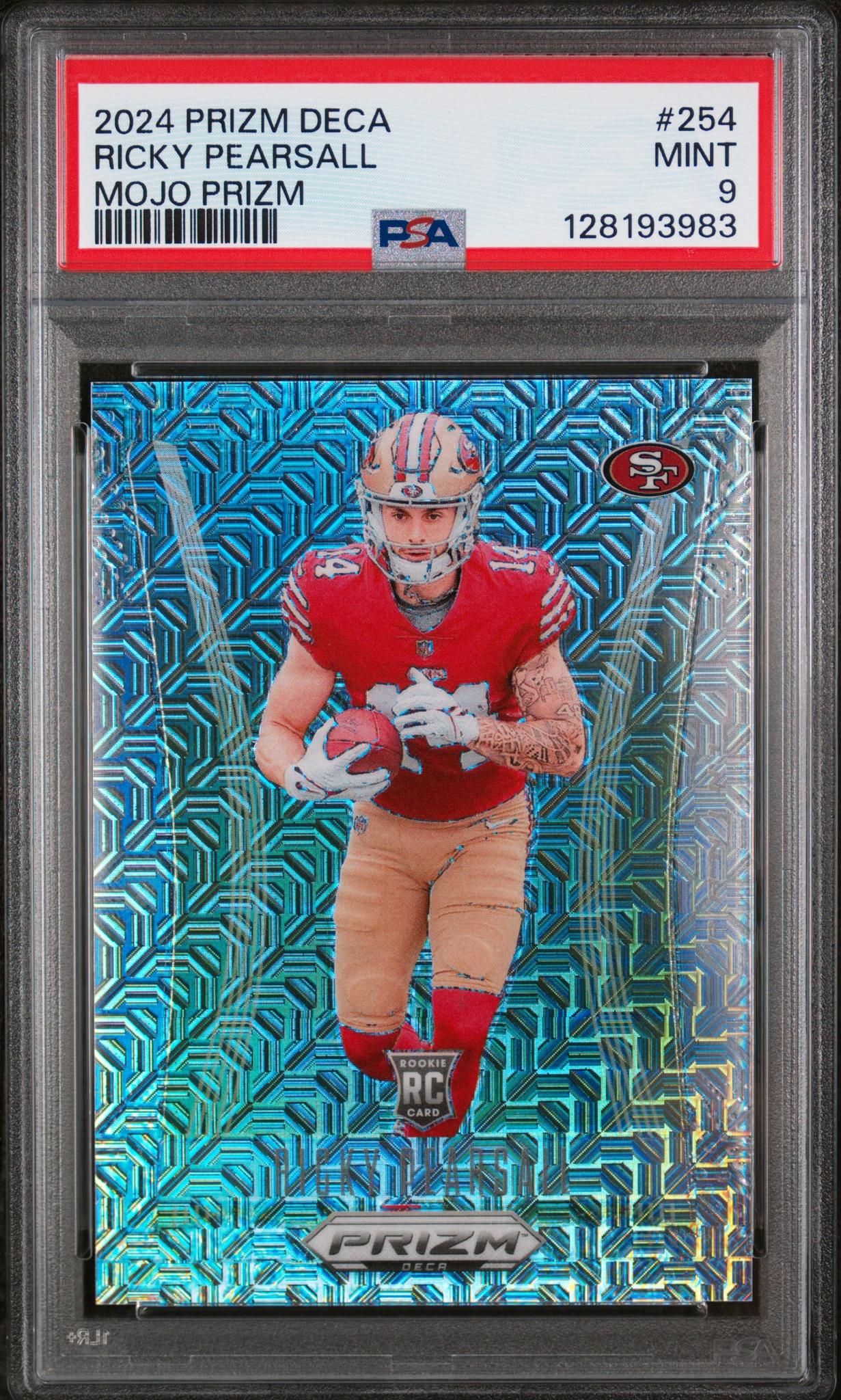 2024 Panini Prizm Deca Mojo Prizm Ricky Pearsall #254 /30 PSA 9