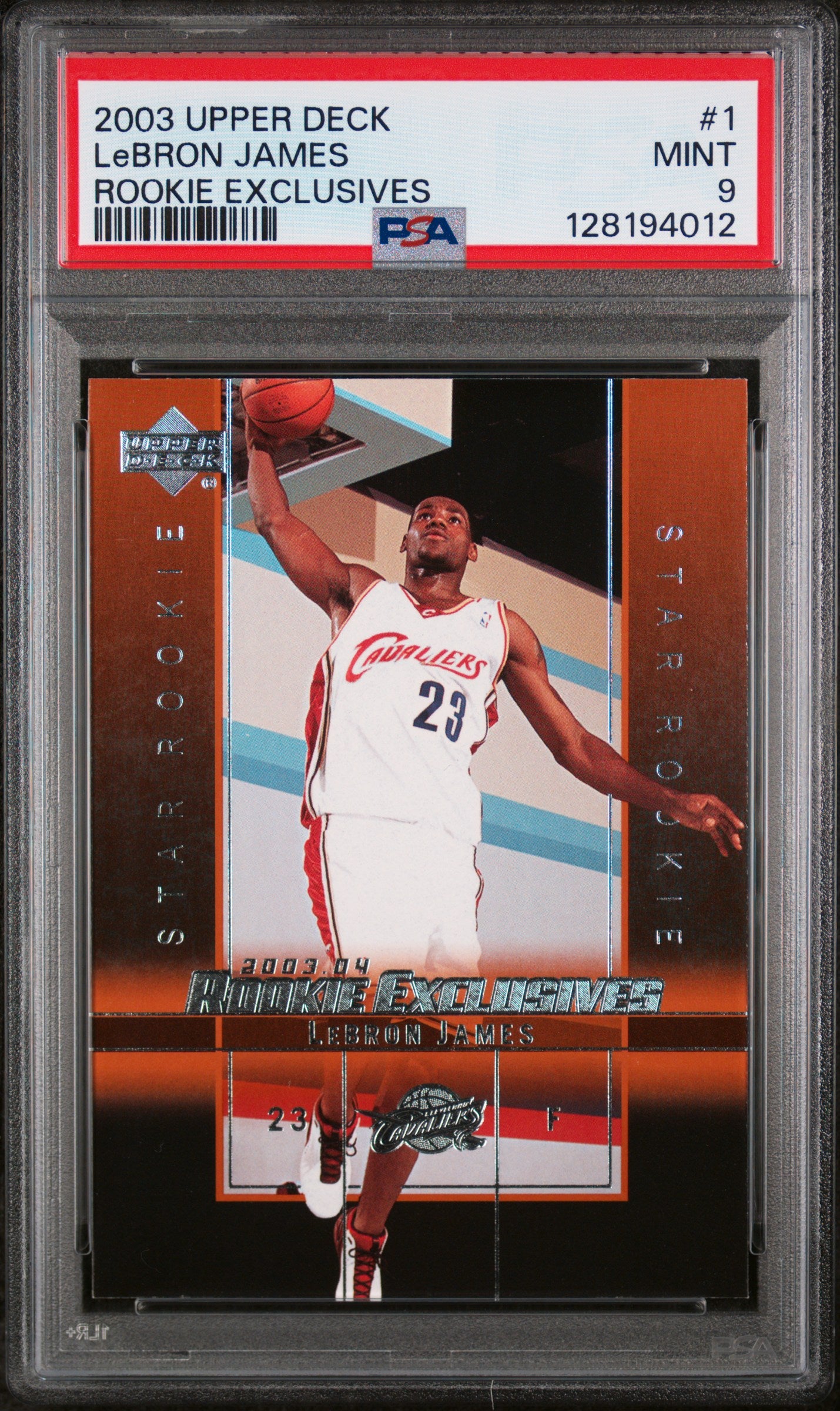 2003 Upper Deck Rookie Exclusives LeBron James #1 PSA 9