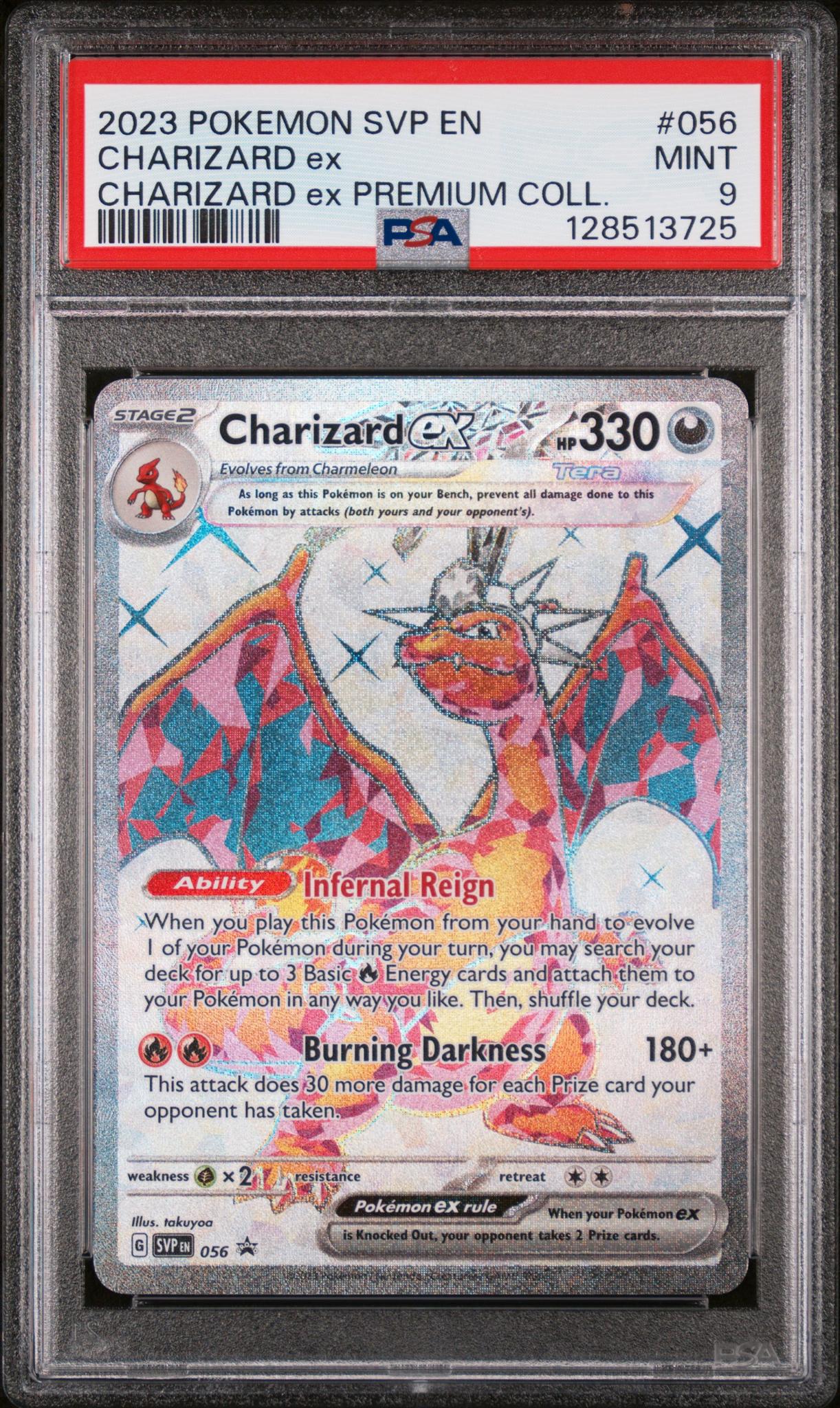 2023 Pokemon Scarlet and Violet Black Star Promo Premium Collection Charizard Ex #056 PSA 9