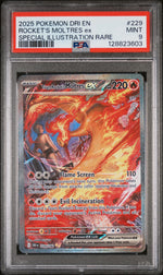 2025 Pokemon Dri EN-Destined Rivals Rocket's Moltres EX SIR PSA 9 #229