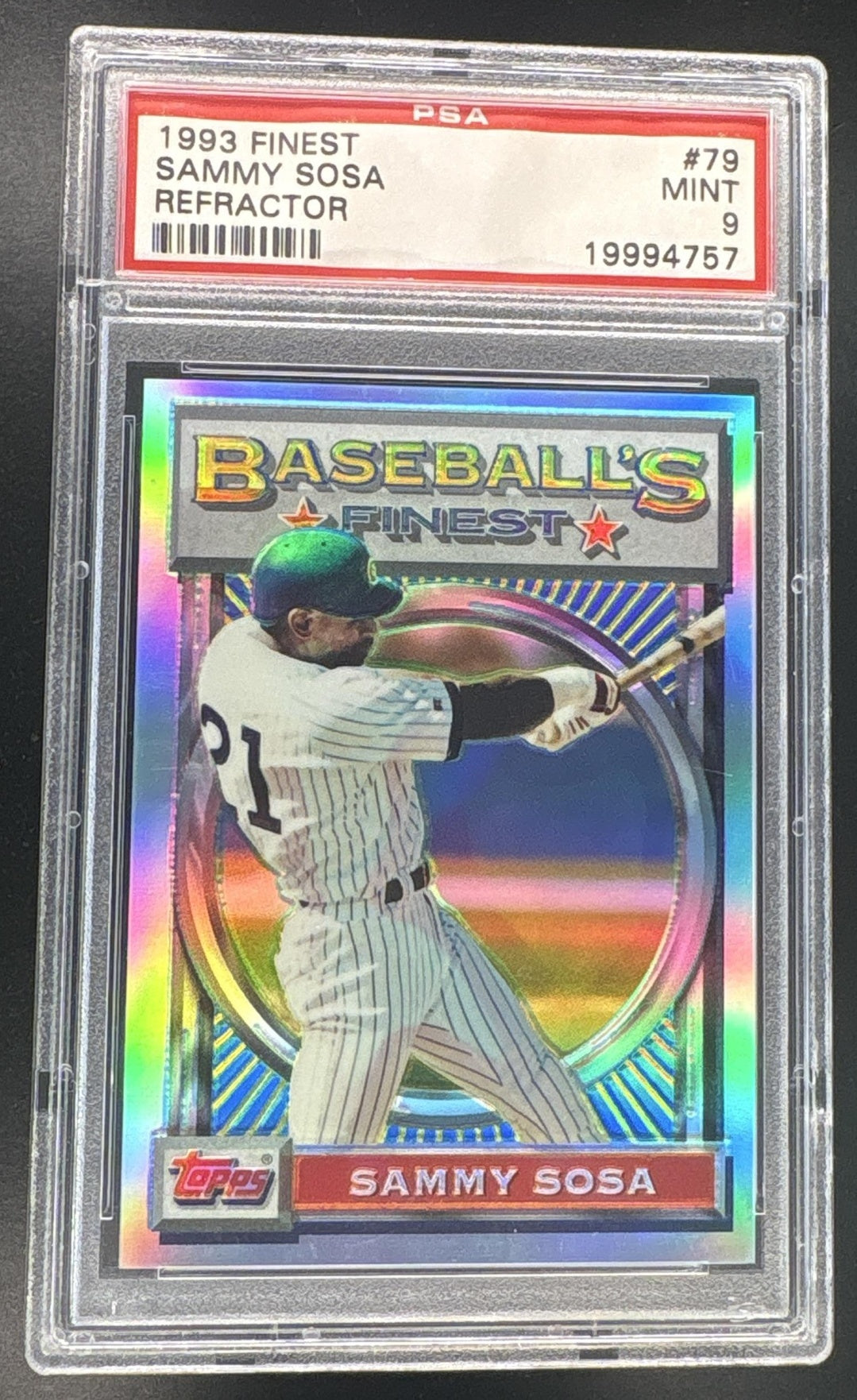 1993 Finest Refractor Sammy Sosa #79 /241 PSA 9