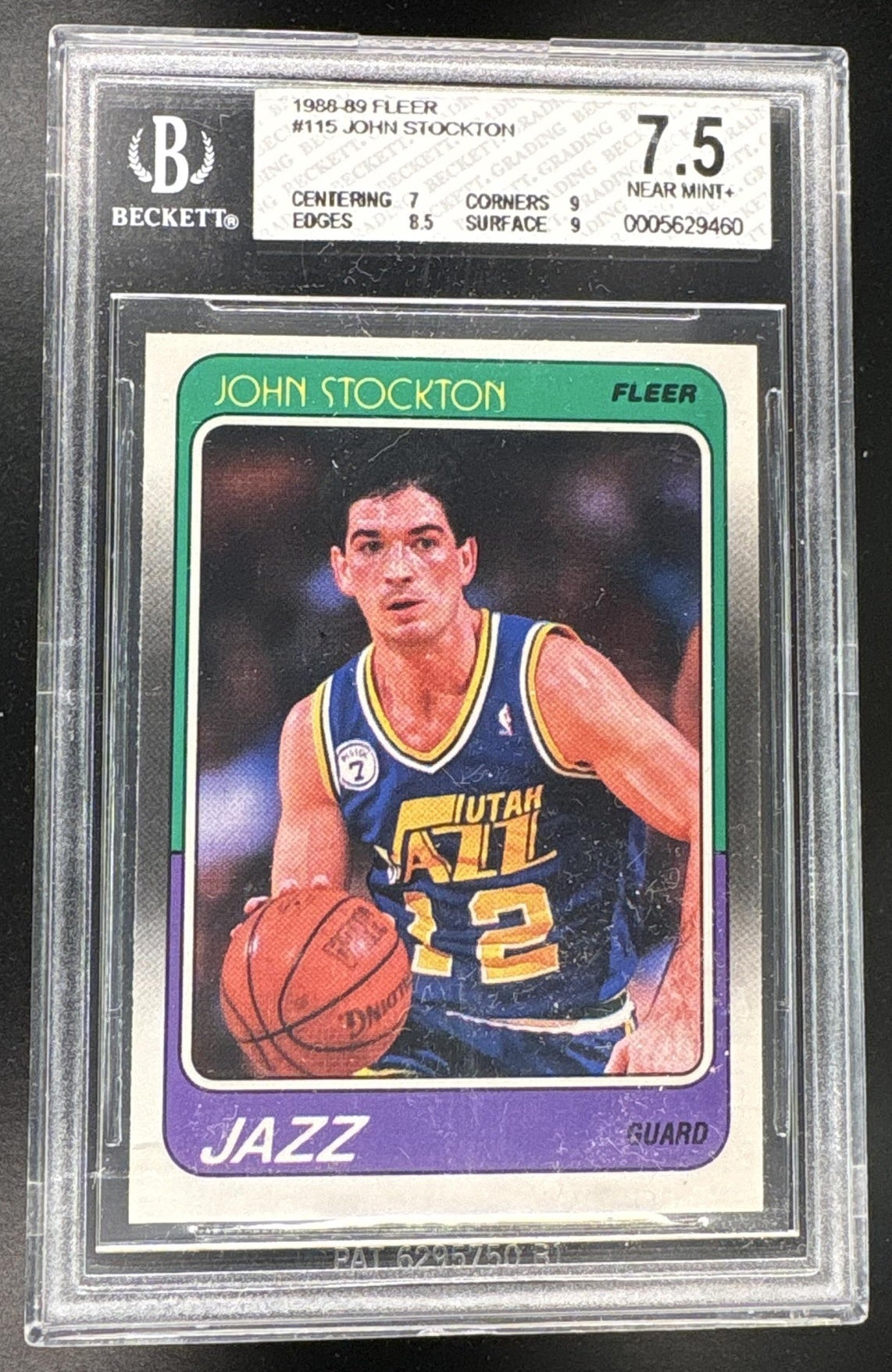 1988 Fleer John Stockton #115 BGS 7.5