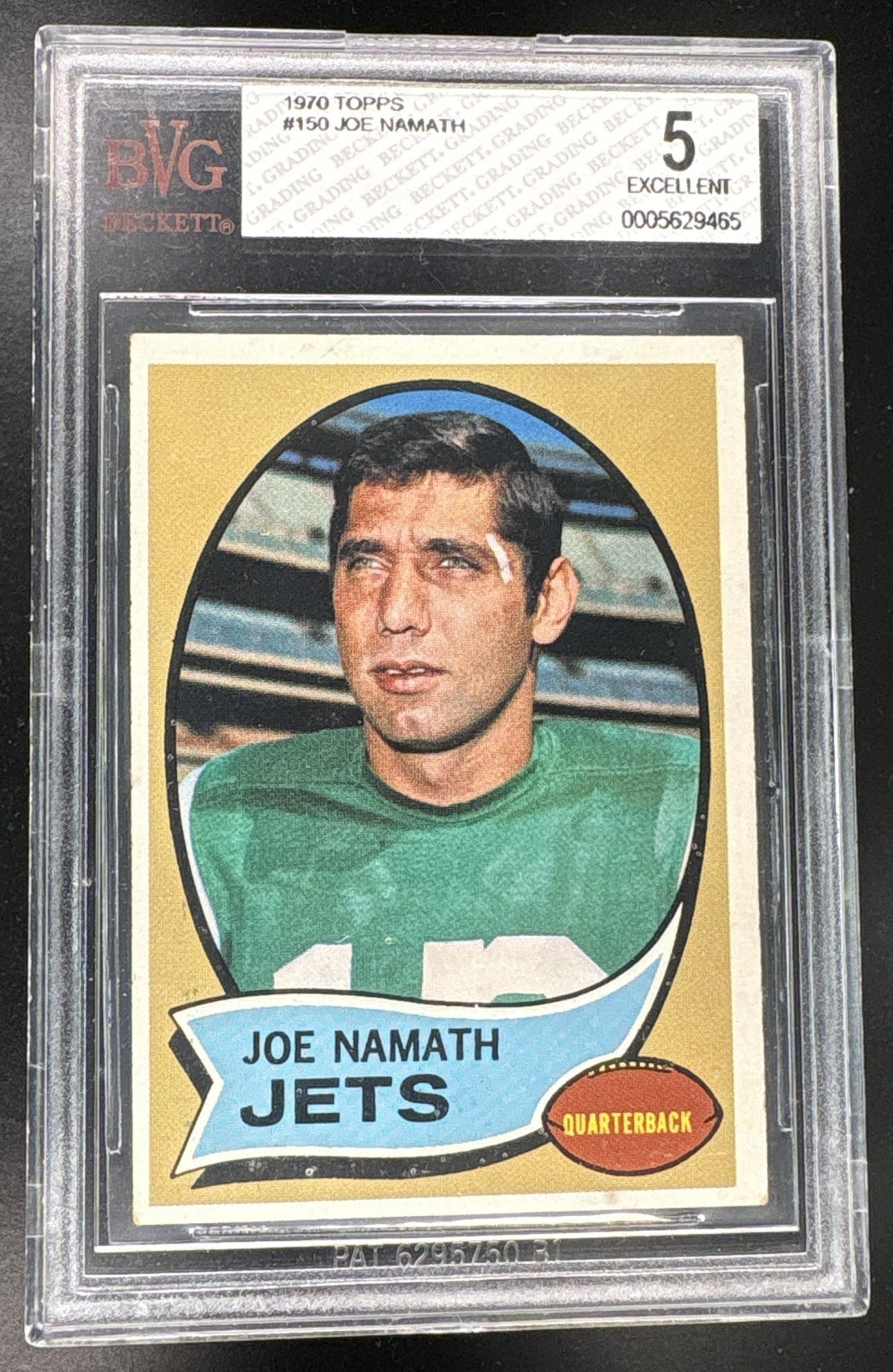 1970 Topps Joe Namath #150 BGS 5