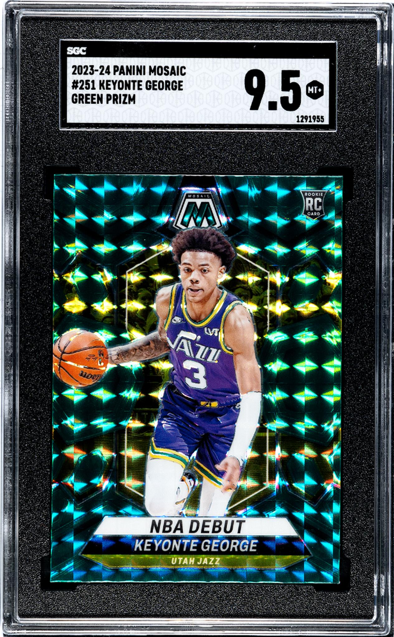 2023 Panini Mosaic #251 Keyonte George Green Rookie SGC 9.5